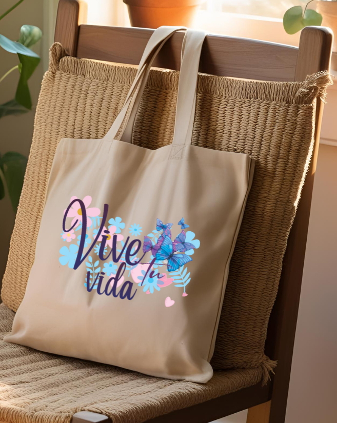 Tote bag 'Vive tu vida'