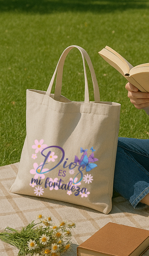 Tote bag 'Dios es mi fortaleza'