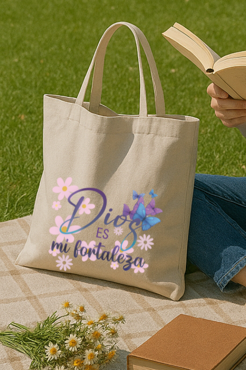 Tote bag 'Dios es mi fortaleza'