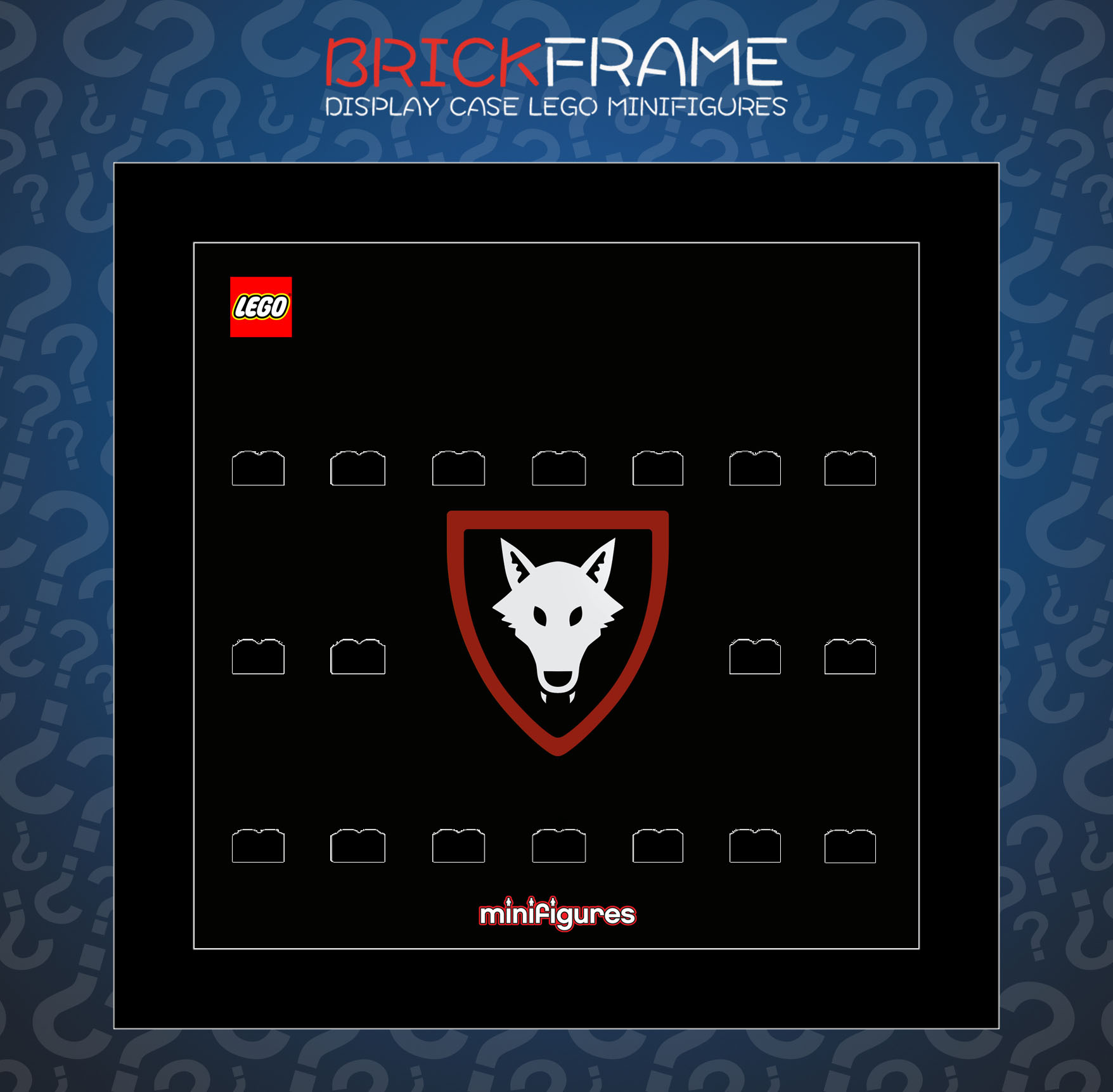Cornice Vetrina Display Case Classic Frame adatta per Lego Minifigures Castle Wolfpack