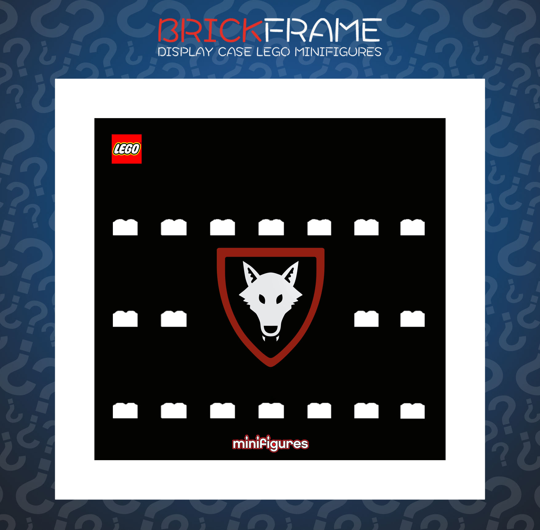 Cornice Vetrina Display Case Classic Frame adatta per Lego Minifigures Castle Wolfpack
