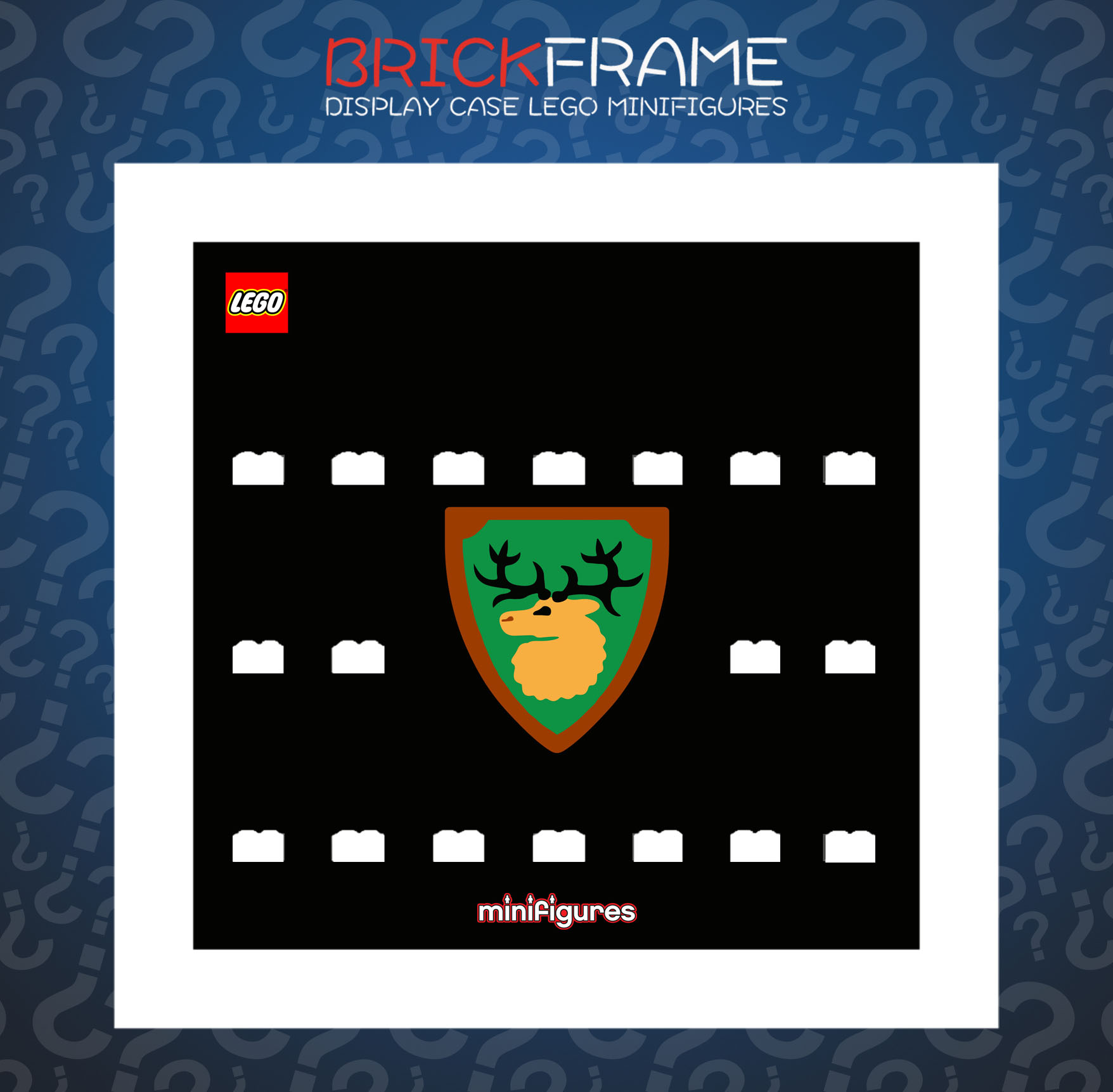 Cornice Vetrina Display Case Classic Frame adatta per Lego Minifigures Castle Forestman