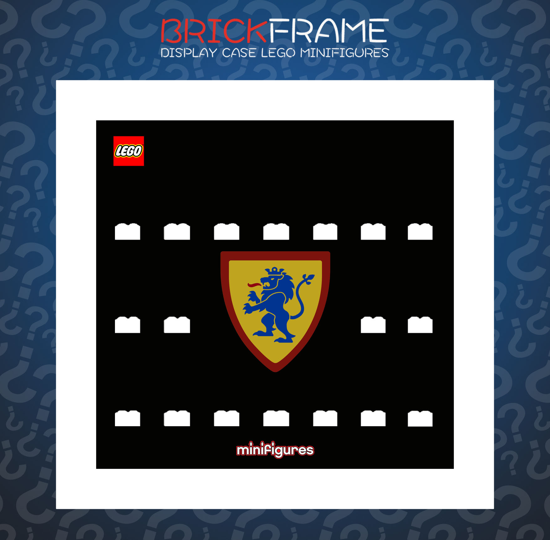 Cornice Vetrina Display Case Classic Frame adatta per Lego Minifigures Castle Lion Knights