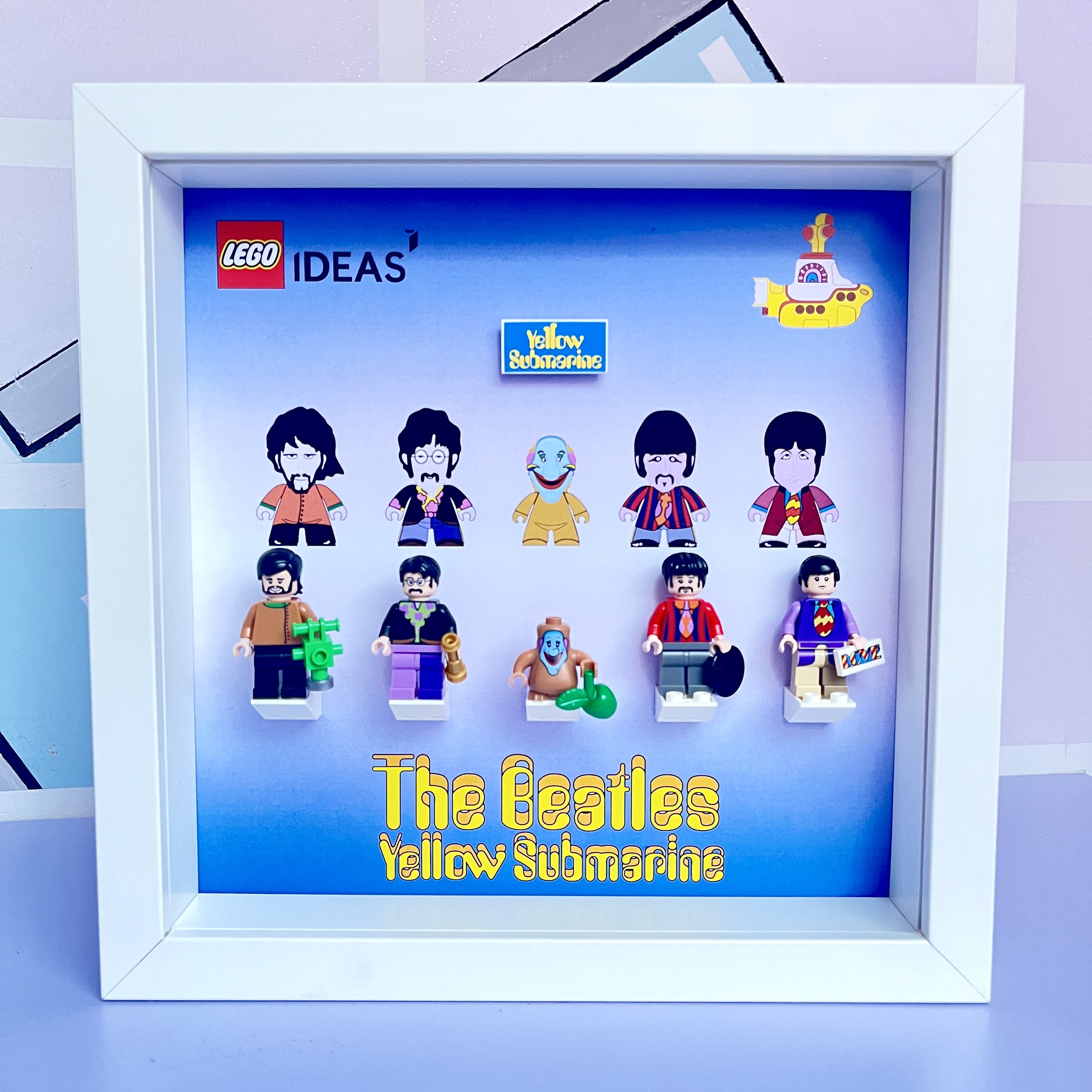 Cornice Vetrina Display Case Classic Frame adatta per Lego Minifigures Beatles Ideas 21306
