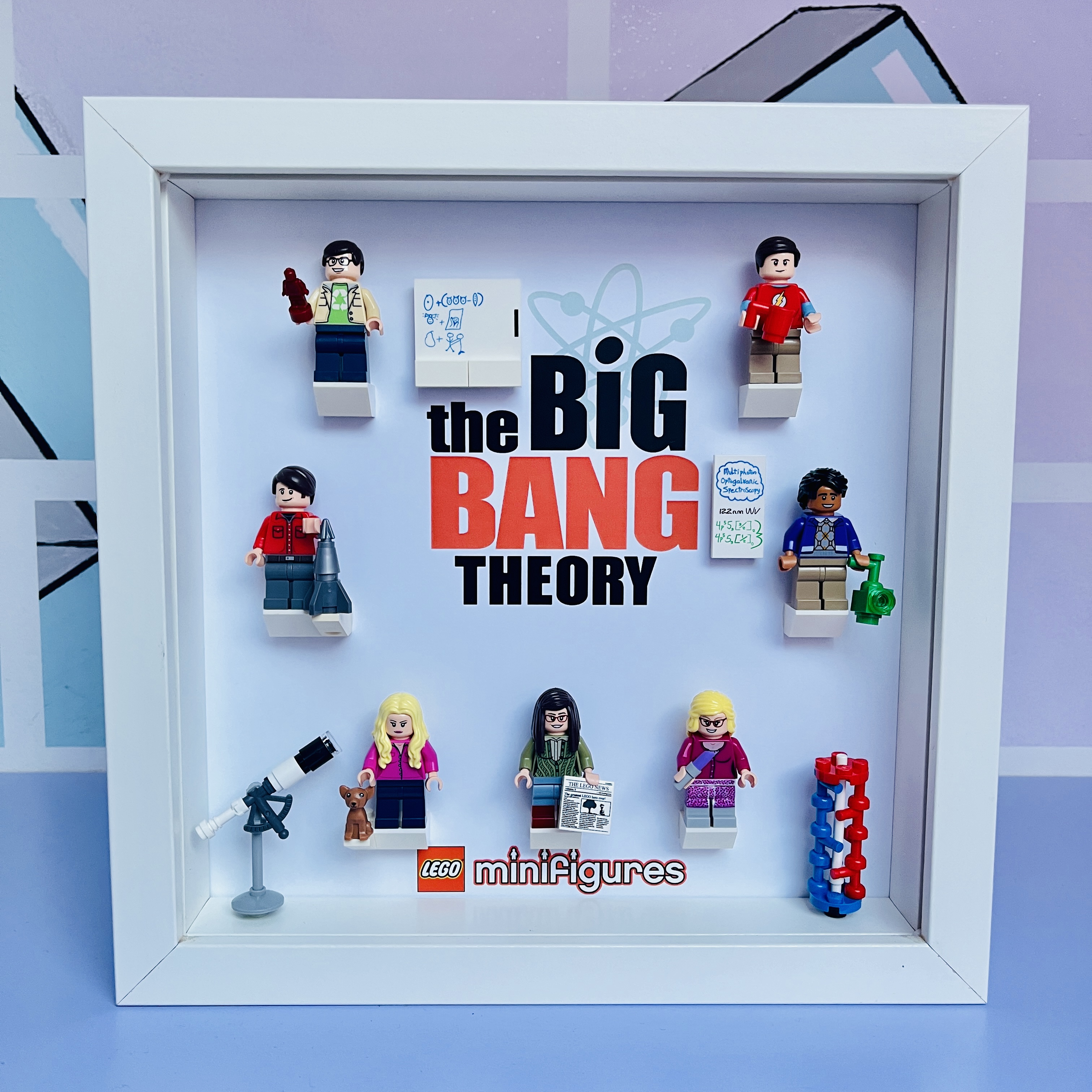 Cornice Vetrina Display Case Classic Frame adatta per Lego Minifigures The Big Bang Theory Ideas 21302