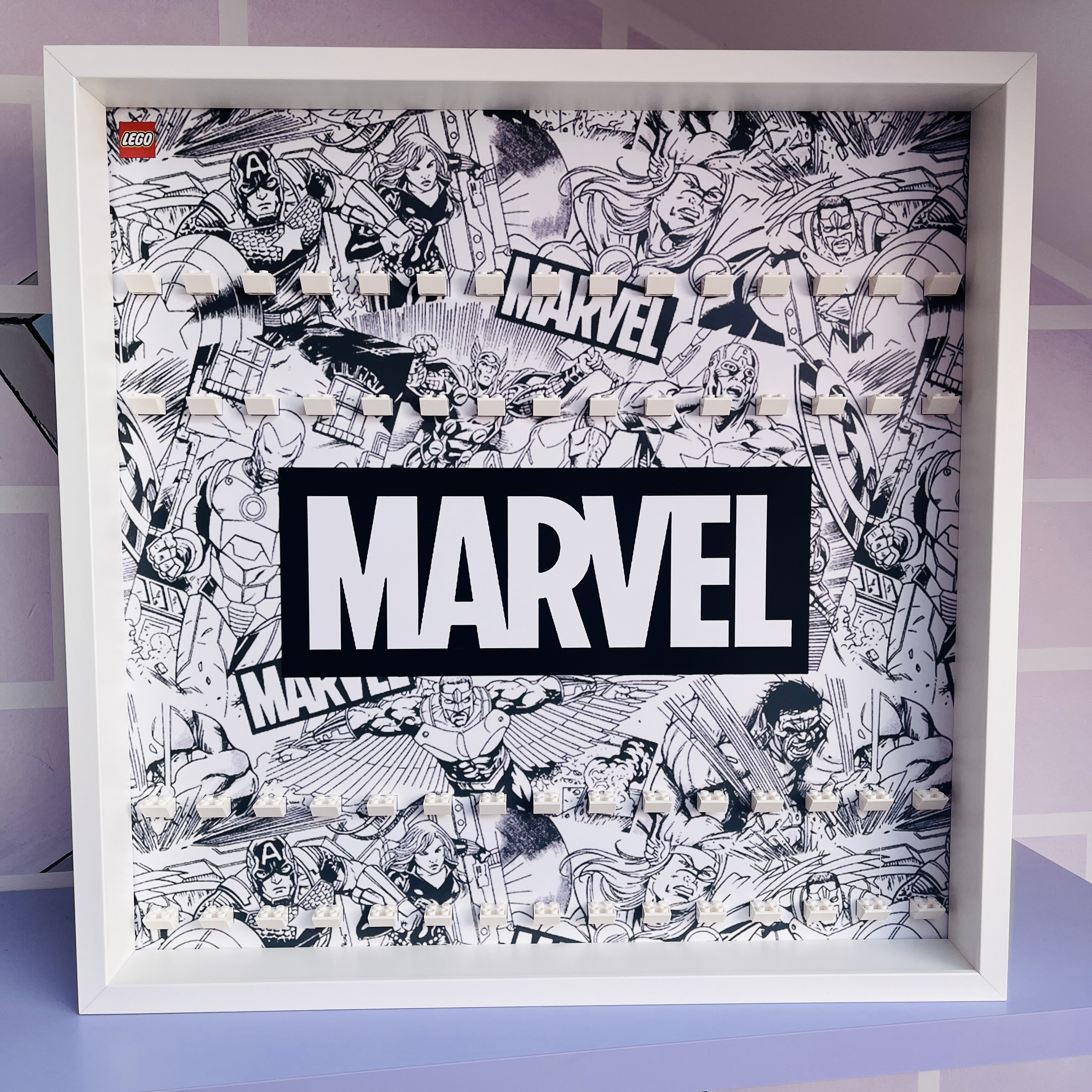 Cornice Espositiva Big Frame Lego Marvel Edition