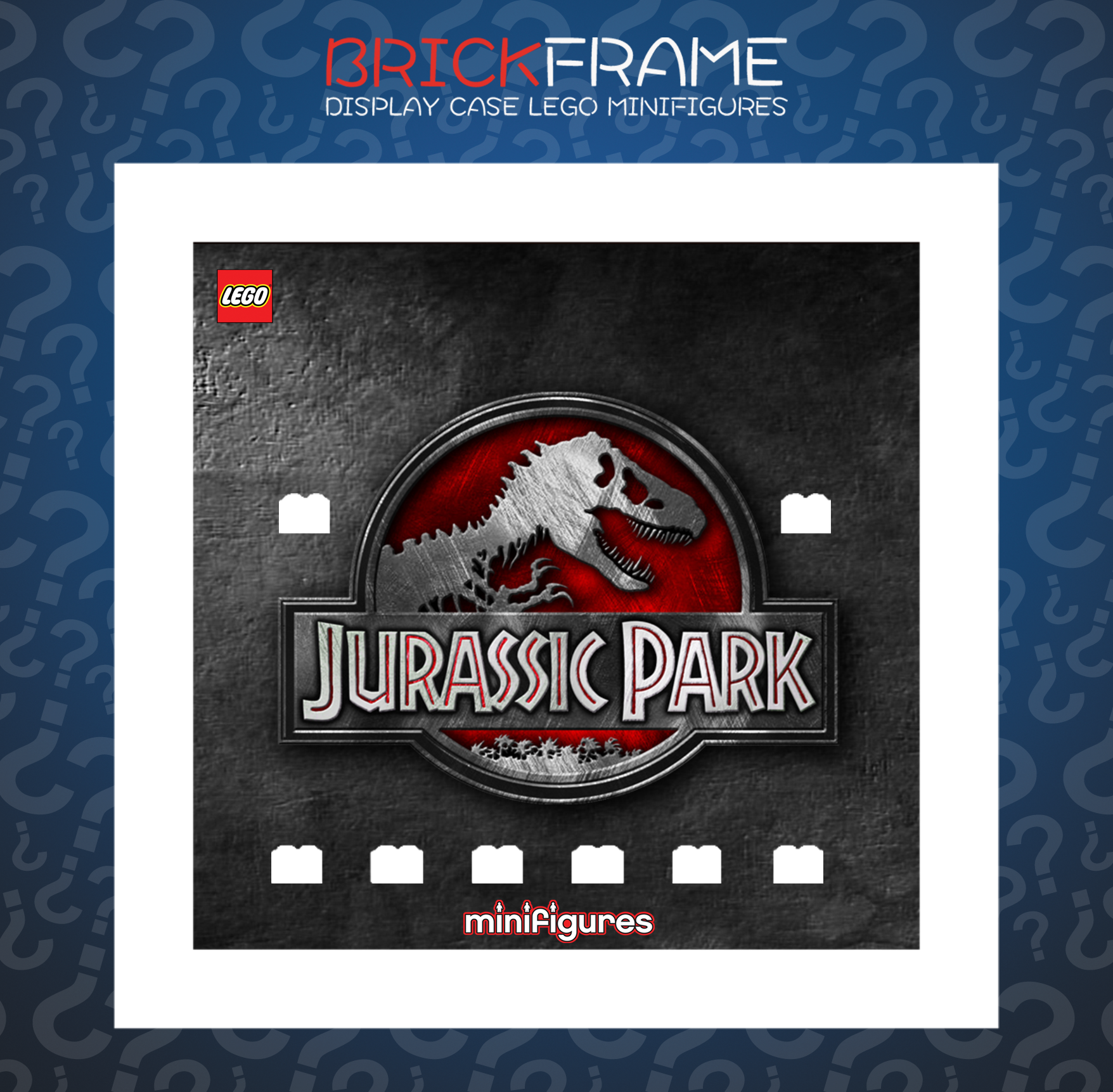Cornice Vetrina Display Case Classic Frame adatta per Lego Minifigures Jurassic Park
