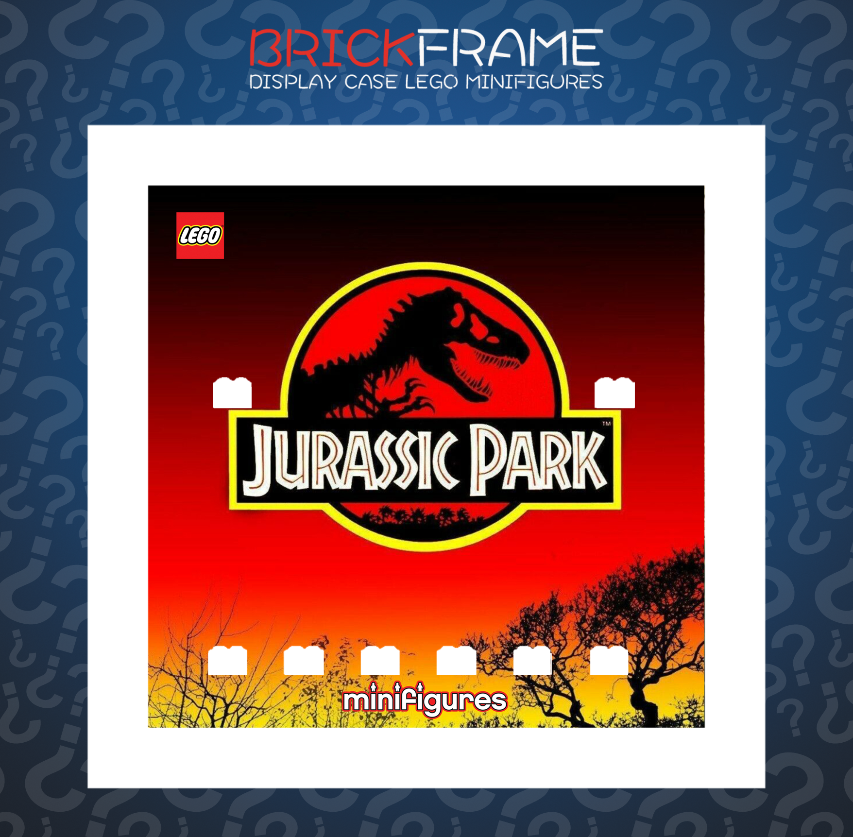 Cornice Vetrina Display Case Classic Frame adatta per Lego Minifigures Jurassic Park