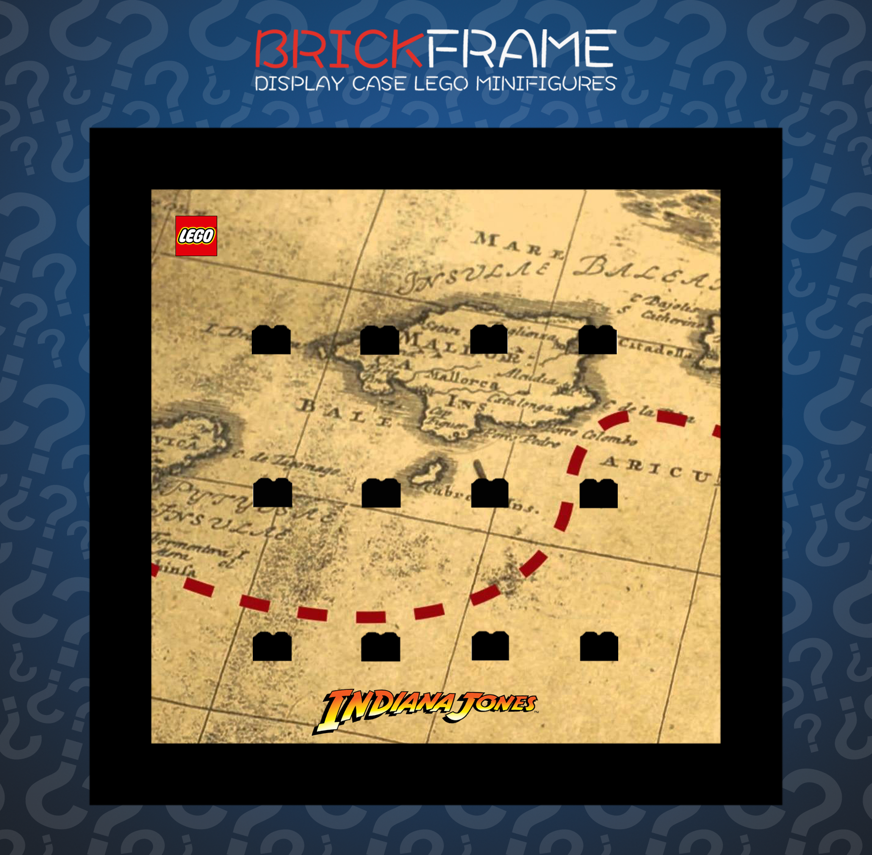 Cornice Vetrina Display Case Classic Frame adatta per Lego Minifigures Indiana Jones