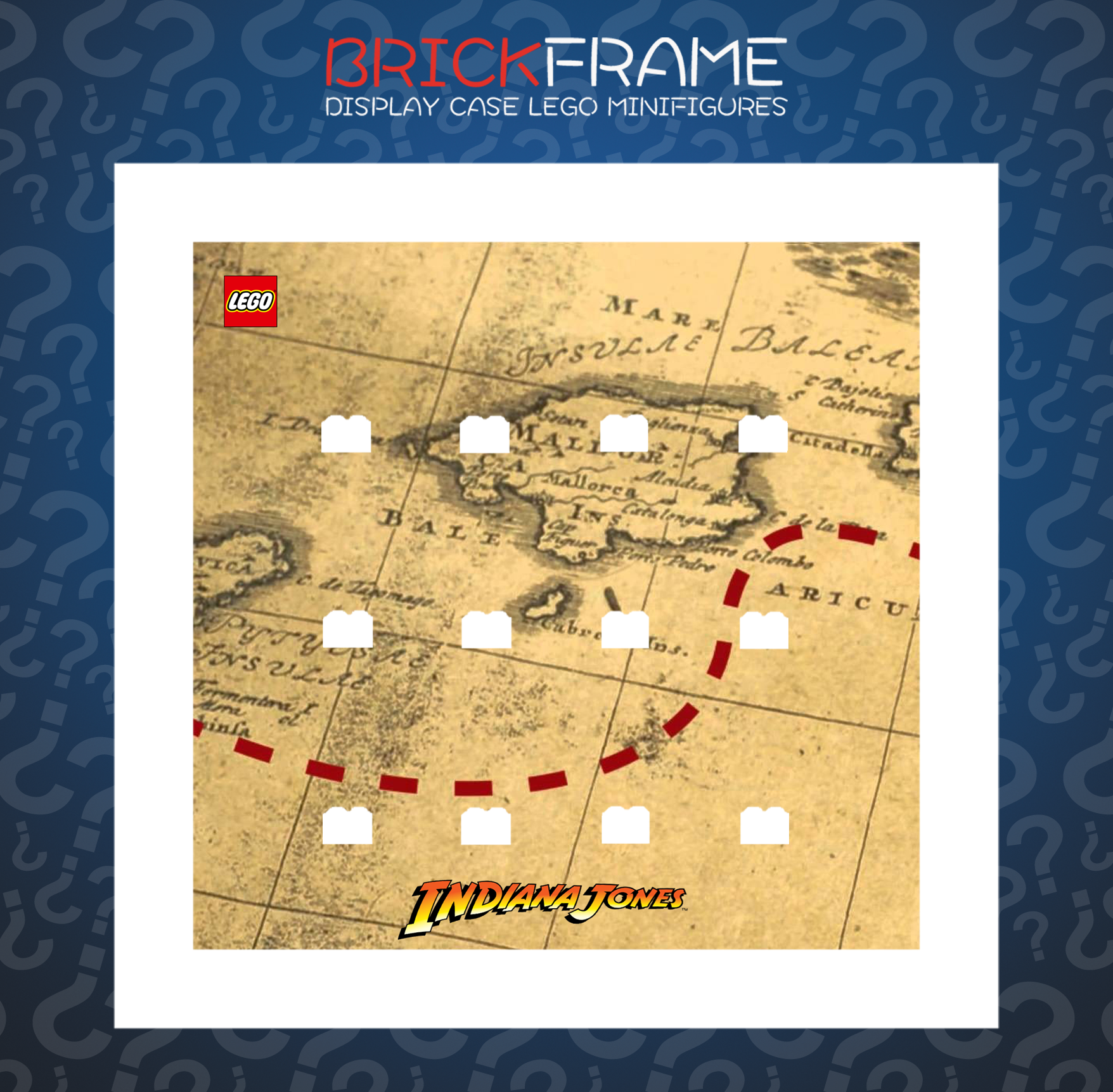 Cornice Vetrina Display Case Classic Frame adatta per Lego Minifigures Indiana Jones