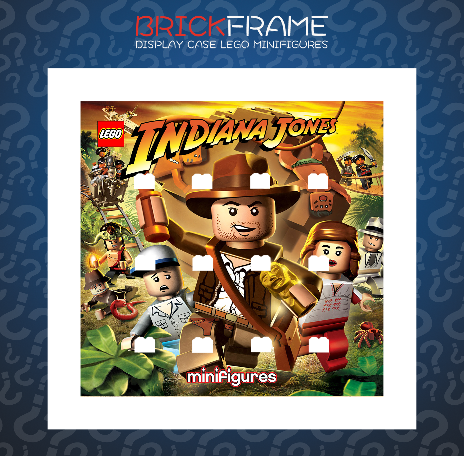 Cornice Vetrina Display Case Classic Frame adatta per Lego Minifigures Indiana Jones