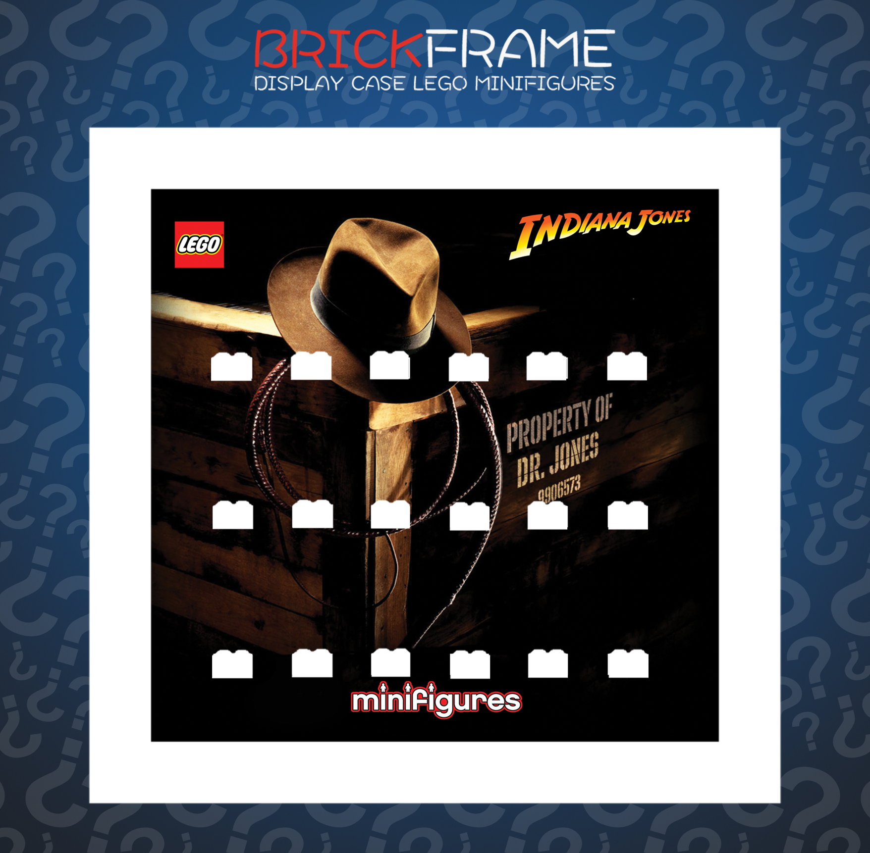 Cornice Vetrina Display Case Classic Frame adatta per Lego Minifigures Indiana Jones