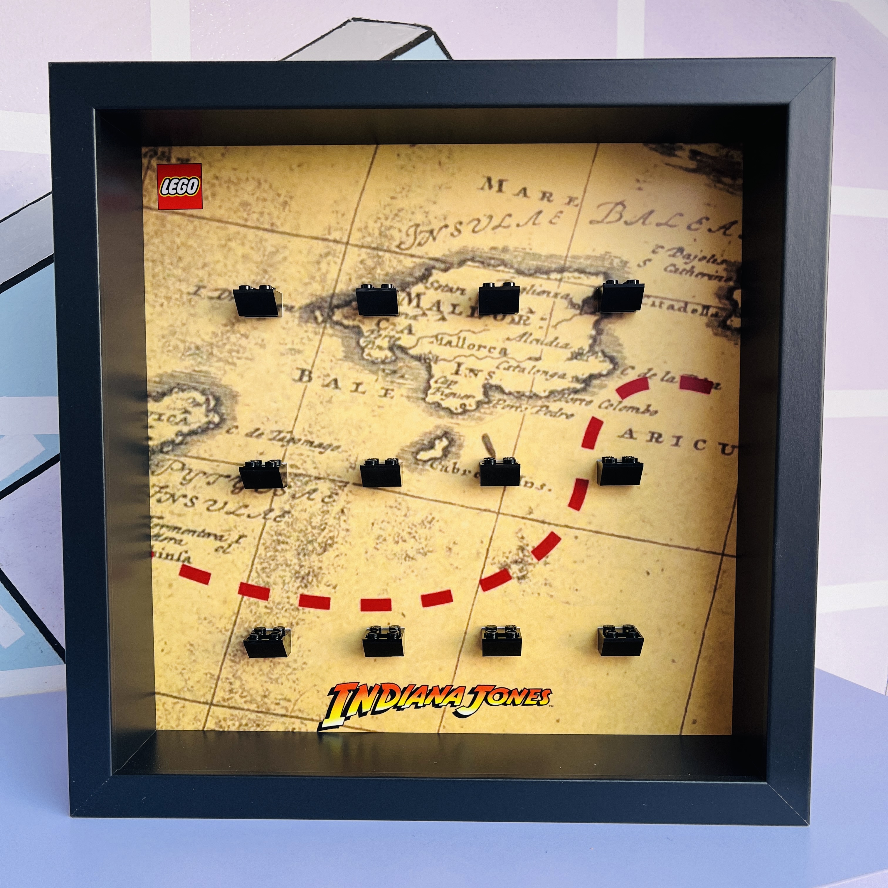 Cornice Vetrina Display Case Classic Frame adatta per Lego Minifigures Indiana Jones