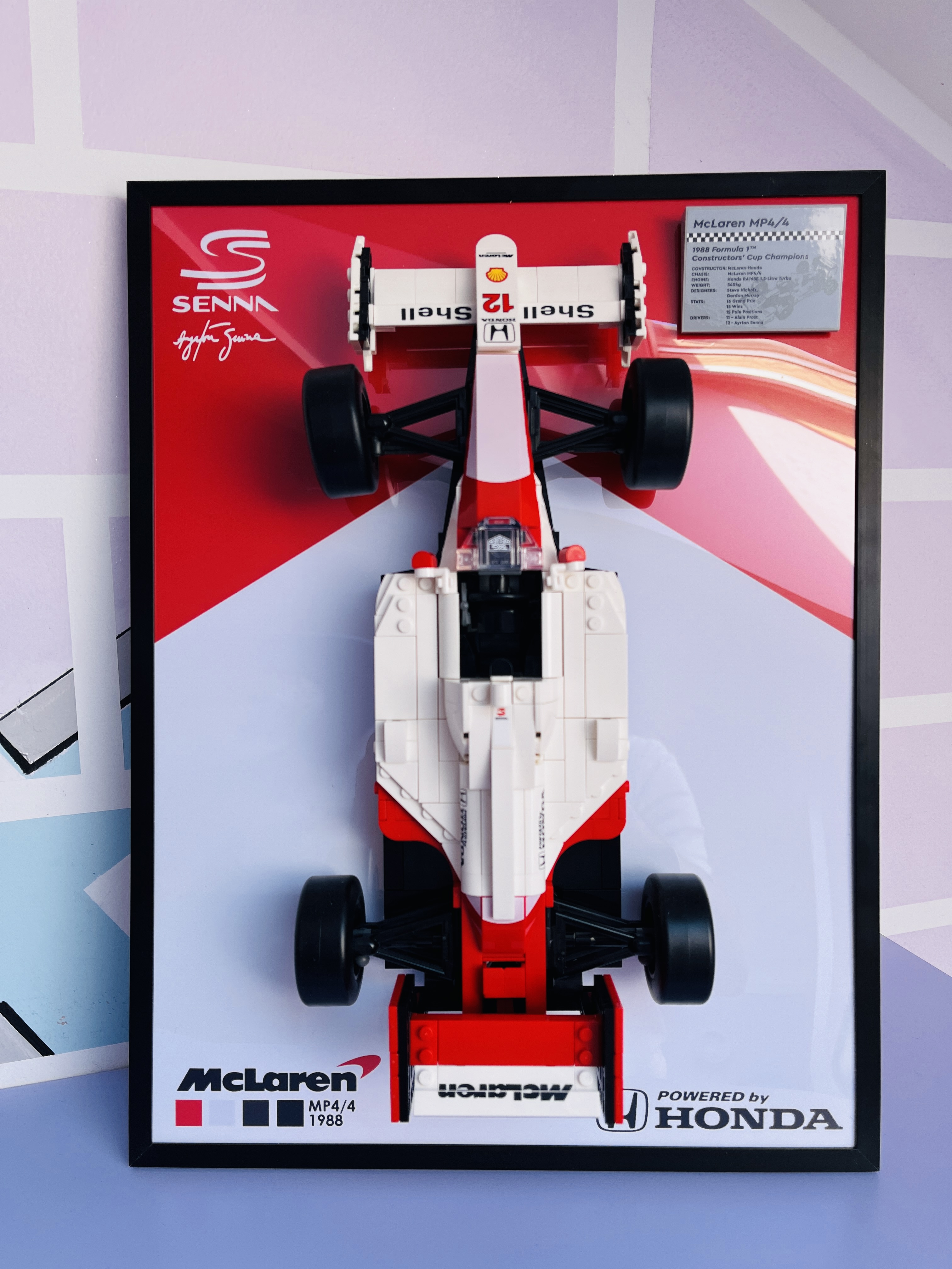 Vintage Frame – Cornice per LEGO® Senna MP4/4 10330