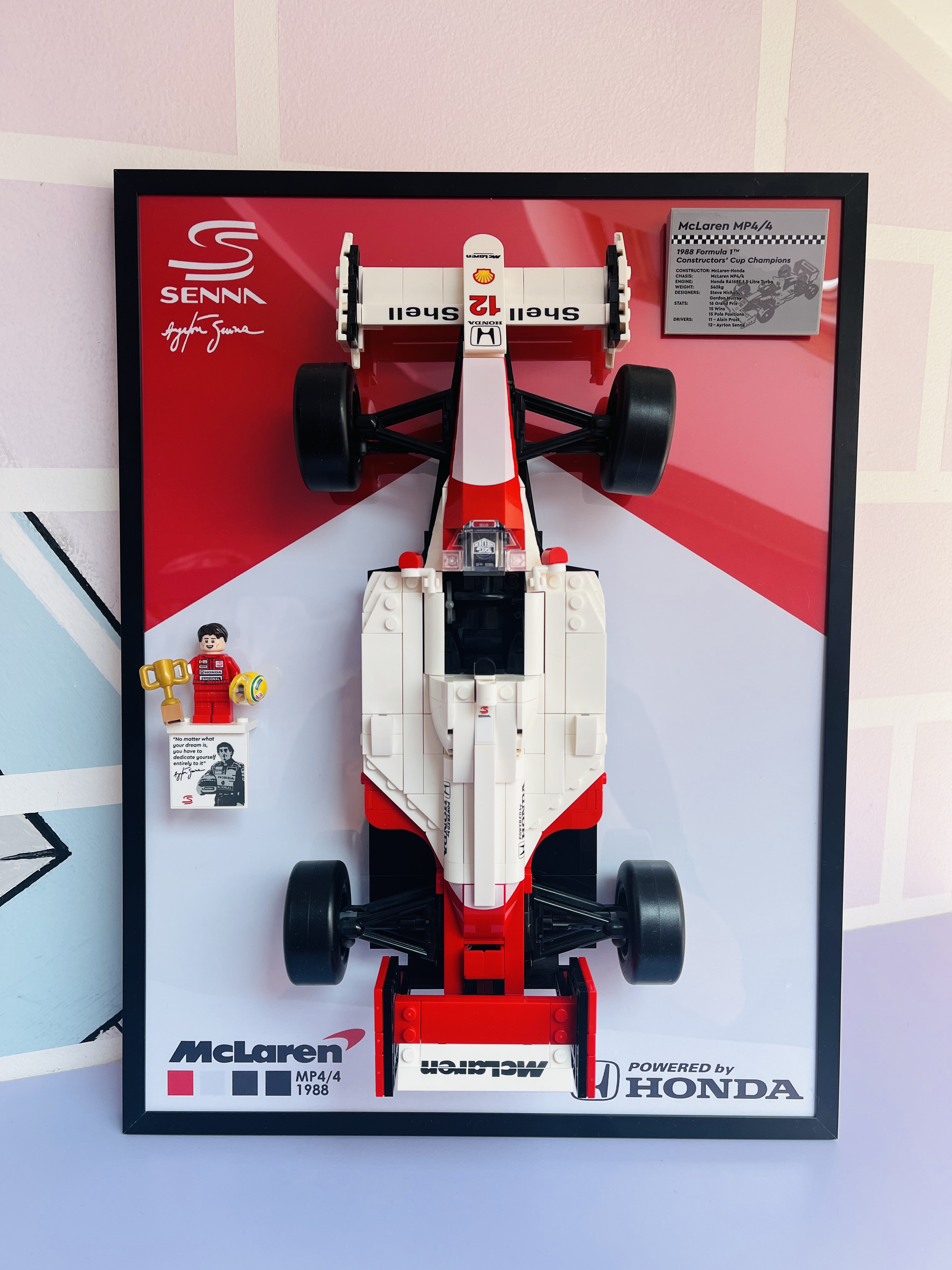 Vintage Frame – Cornice per LEGO® Senna MP4/4 10330