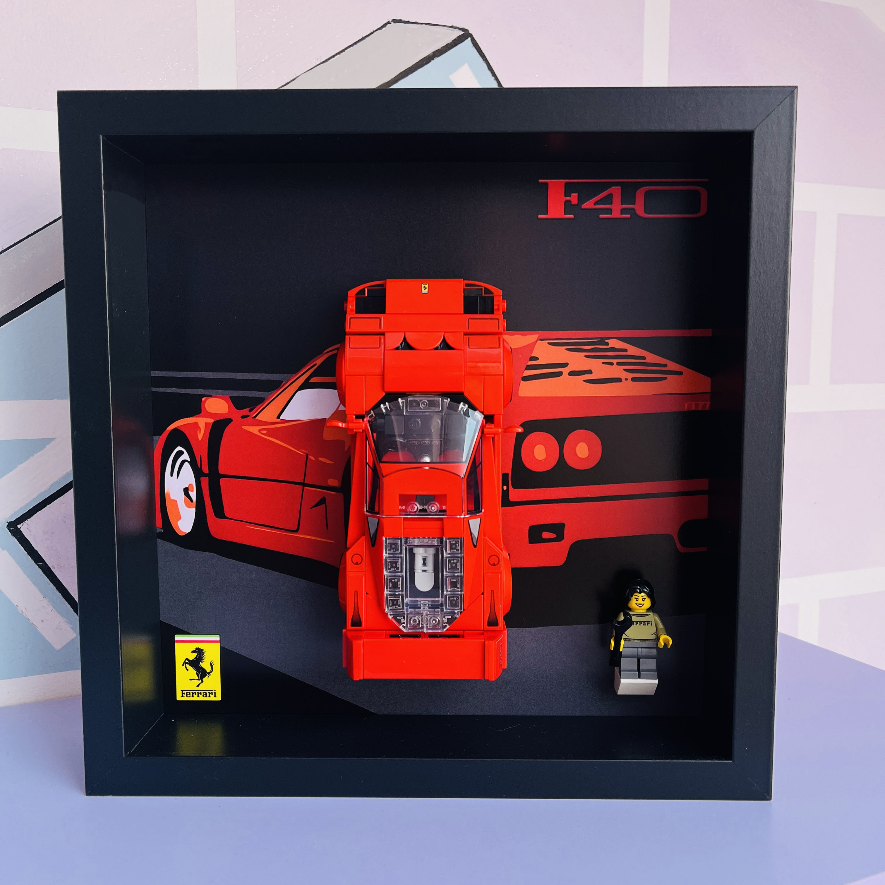 Cornice Classic Frame adatta per Set Lego Speed Champions 76934 Ferrari F40
