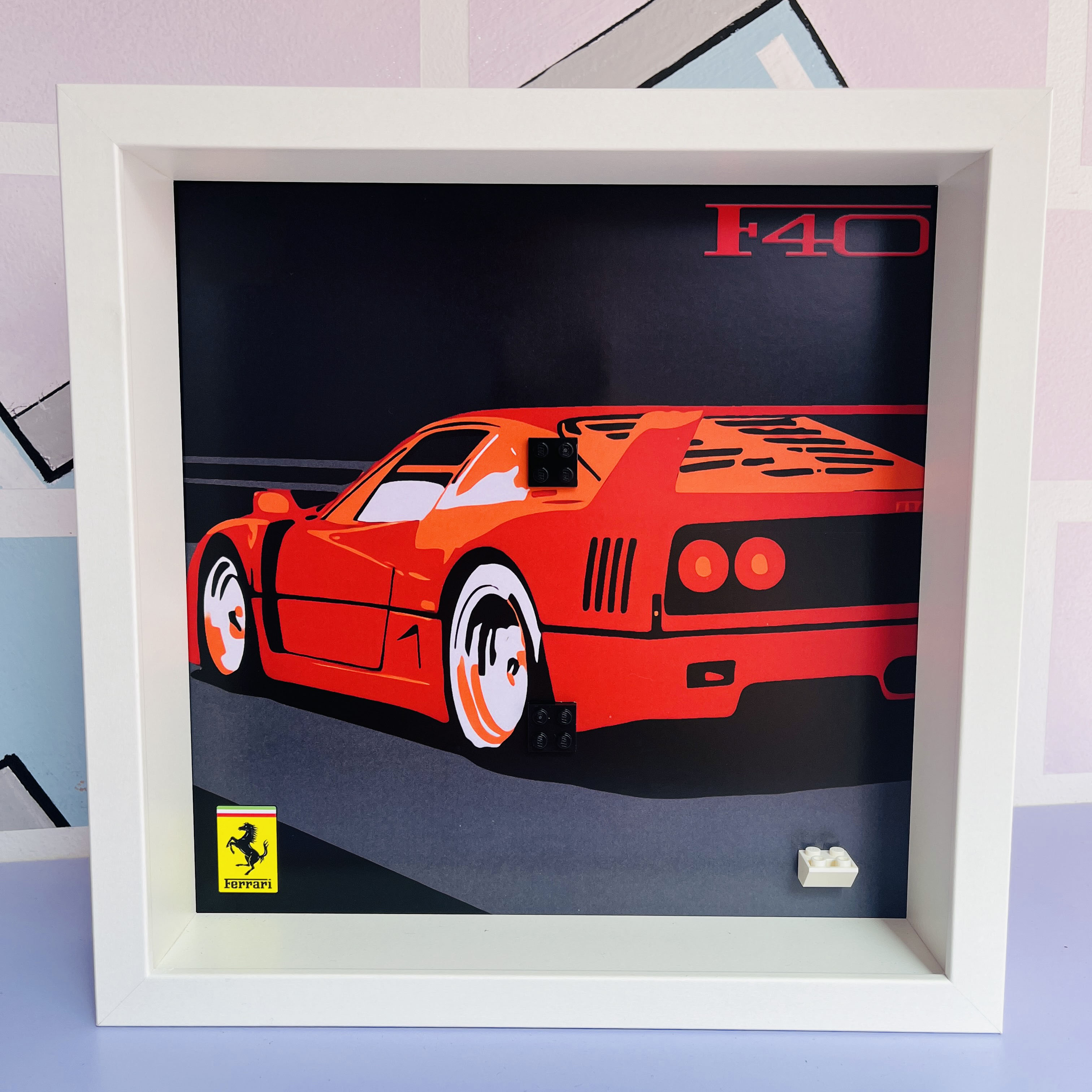 Cornice Classic Frame adatta per Set Lego Speed Champions 76934 Ferrari F40