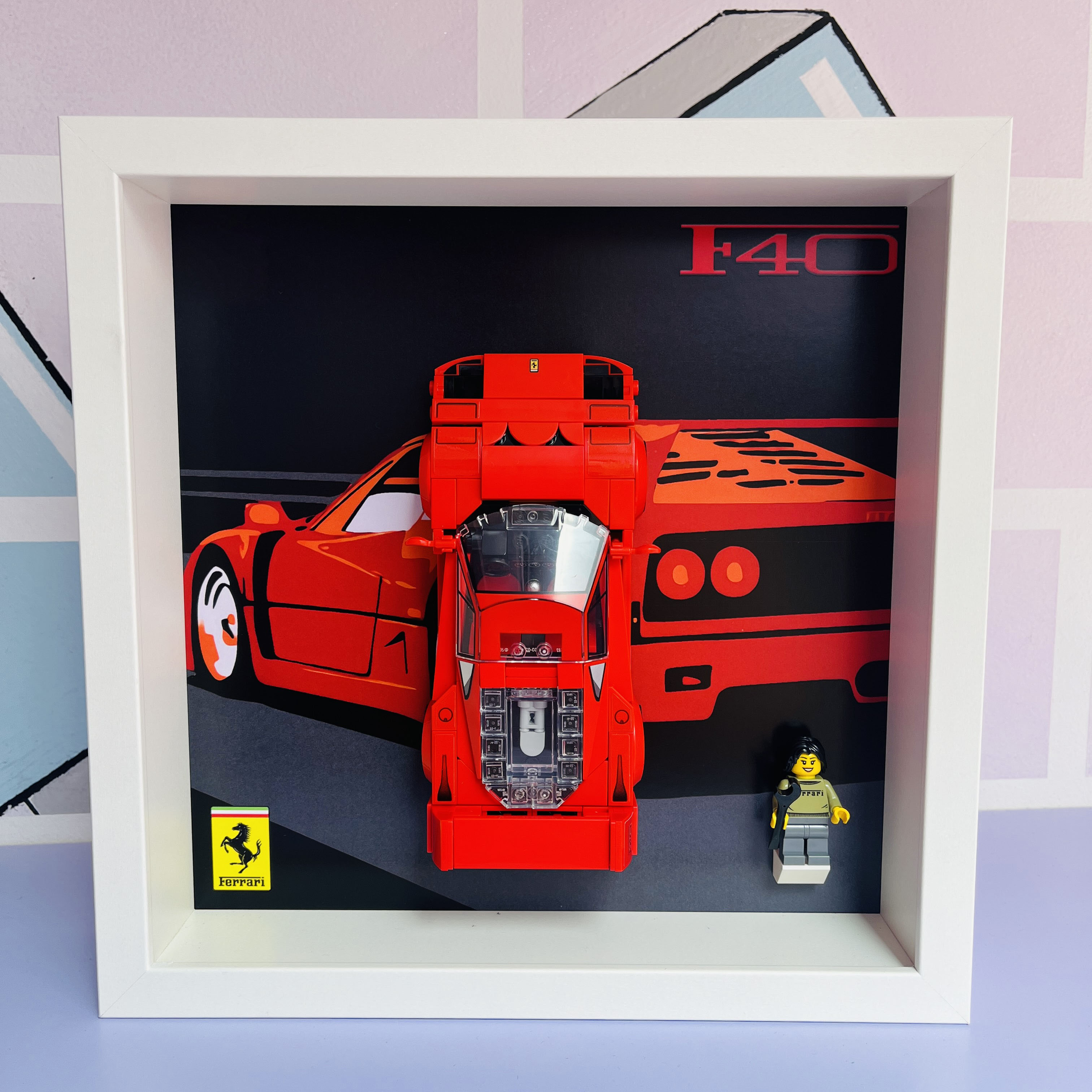 Cornice Classic Frame adatta per Set Lego Speed Champions 76934 Ferrari F40