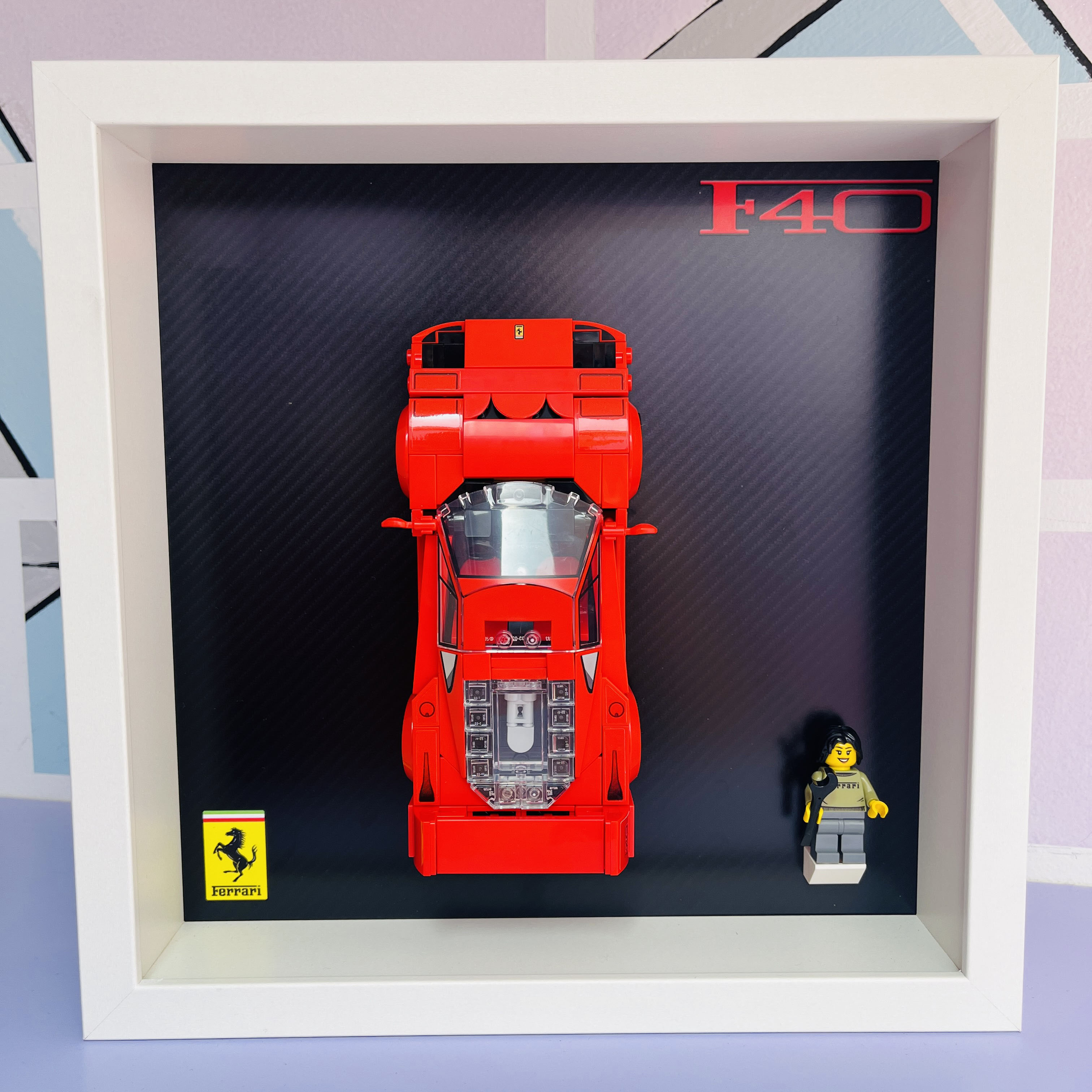 Cornice Classic Frame adatta per Set Lego Speed Champions 76934 Ferrari F40 V2