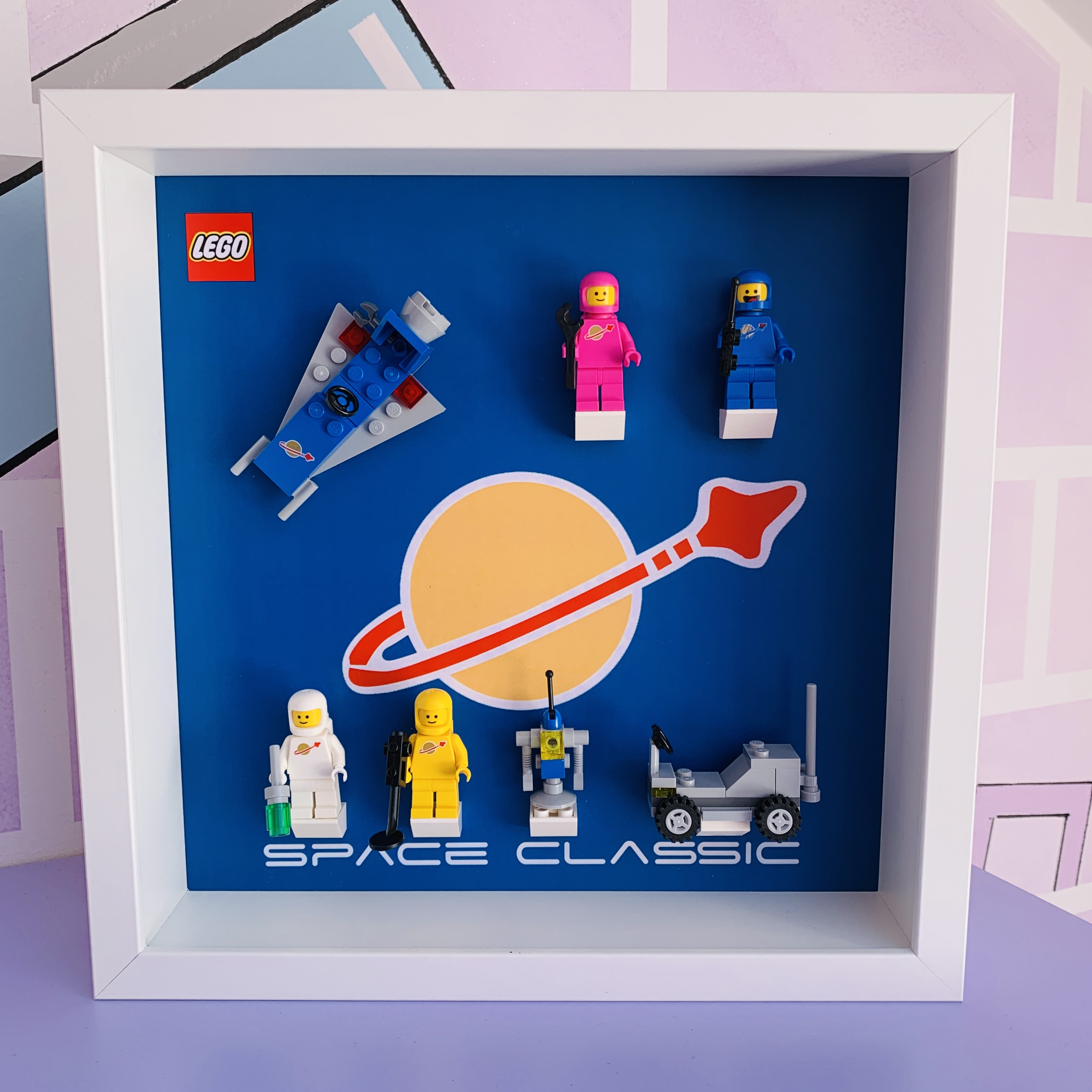 Cornice Display Case per Minifigures Lego Space Set 70841
