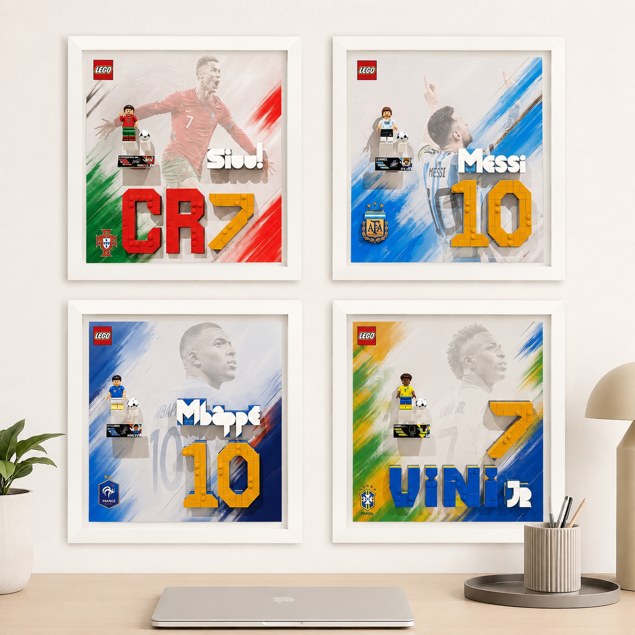 Cornice Display Classic Frame adatta per Set Lego #43012 Cristiano Ronaldo CR7