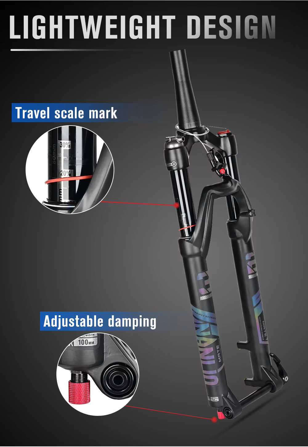 Nanlio X9 PRO Mountain Bike Suspension Fork 