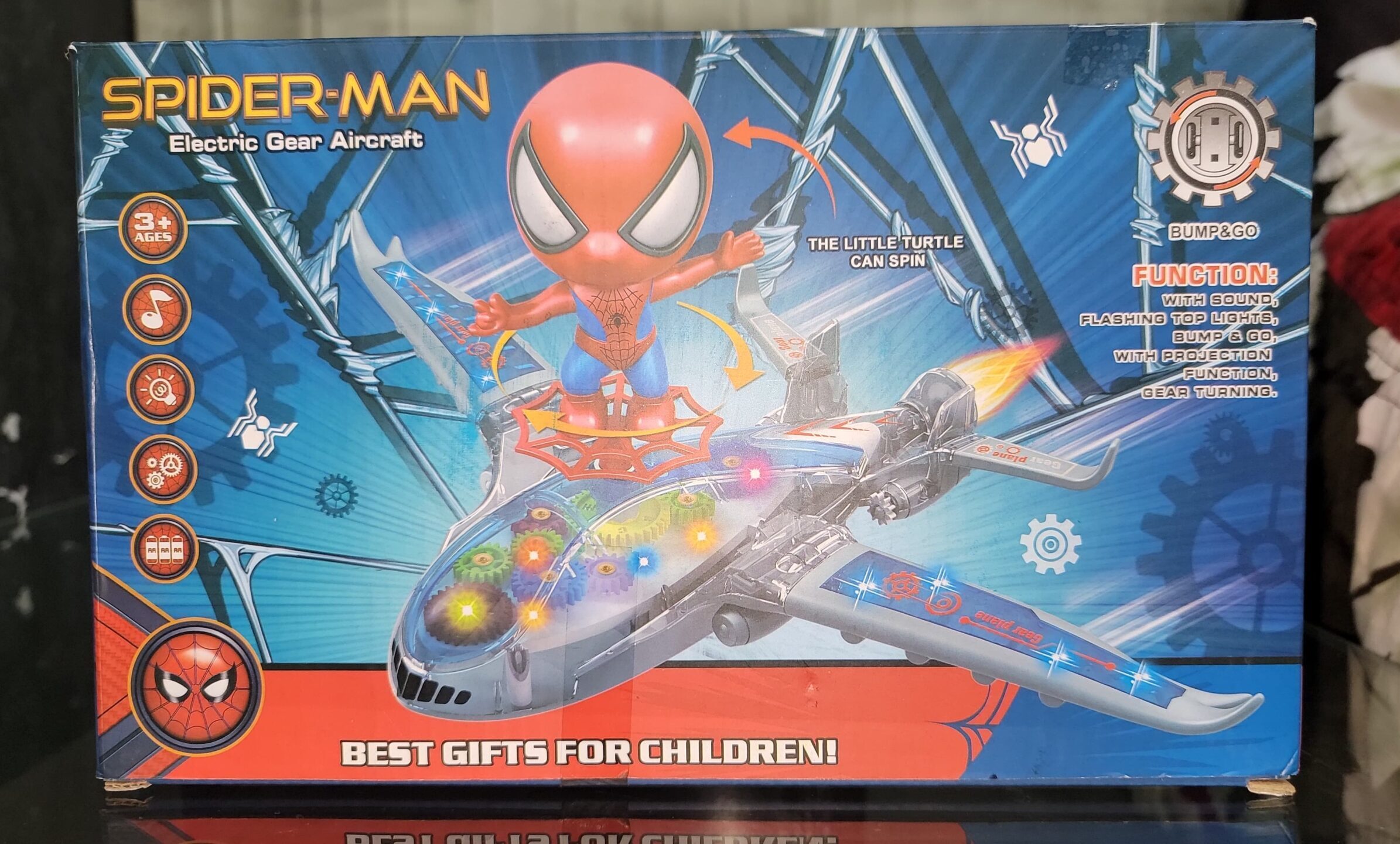 Spider-Man Electric Gear Aircraft Toy