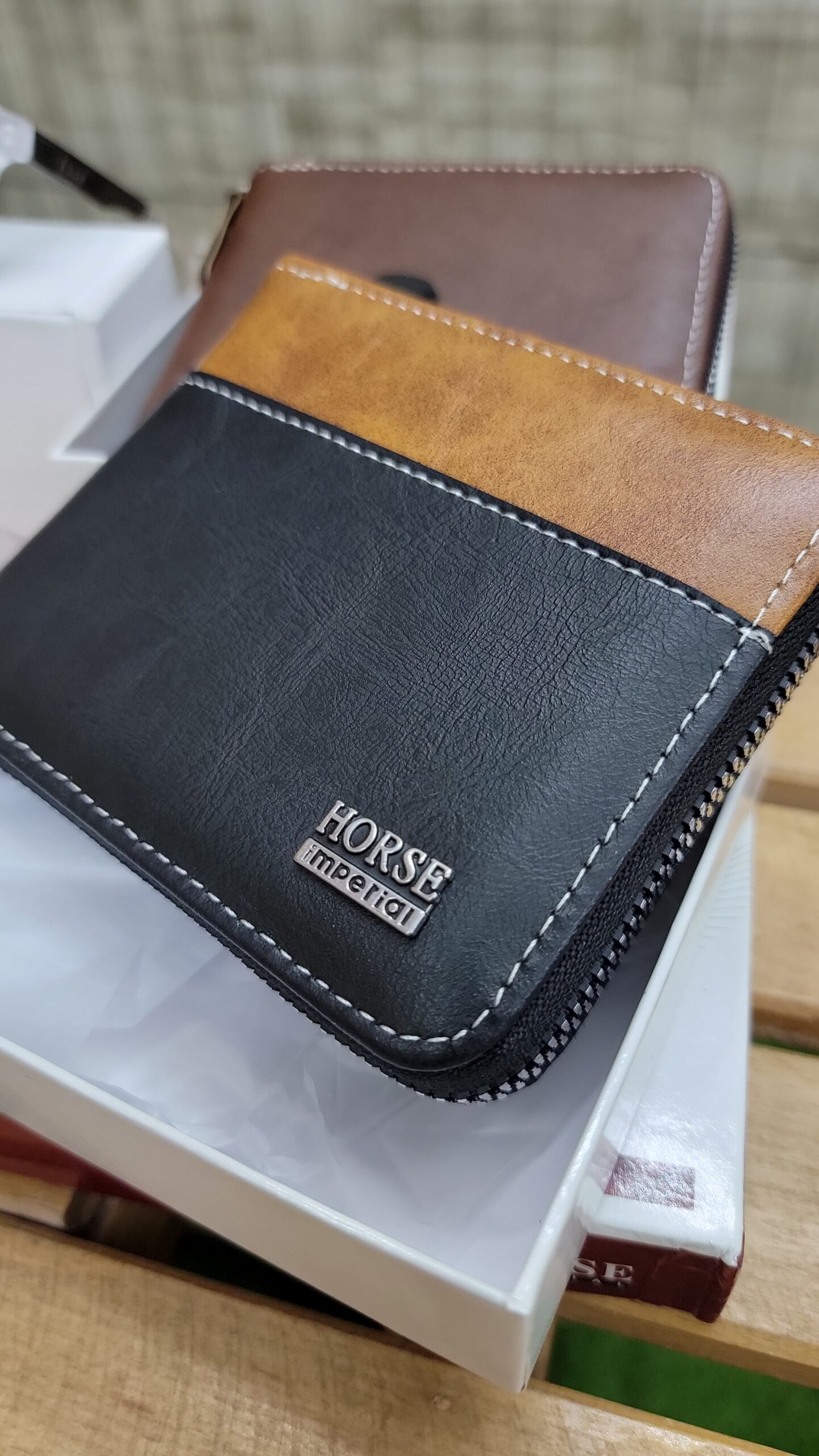 Horse Imperial Premium Leather Wallet For Black and Brown