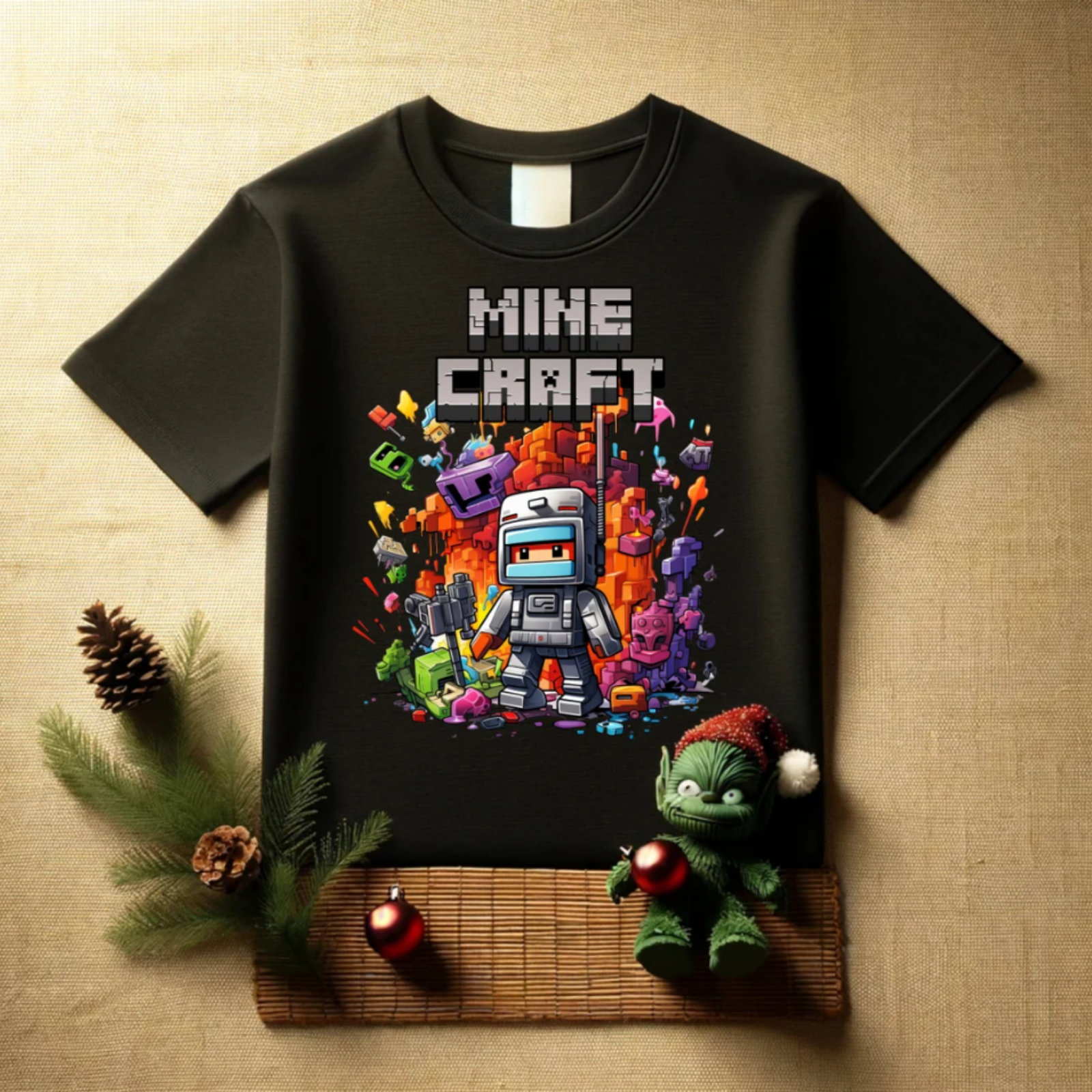 Pixel Miner Adventure T-Shirt – Gamer Kids Edition