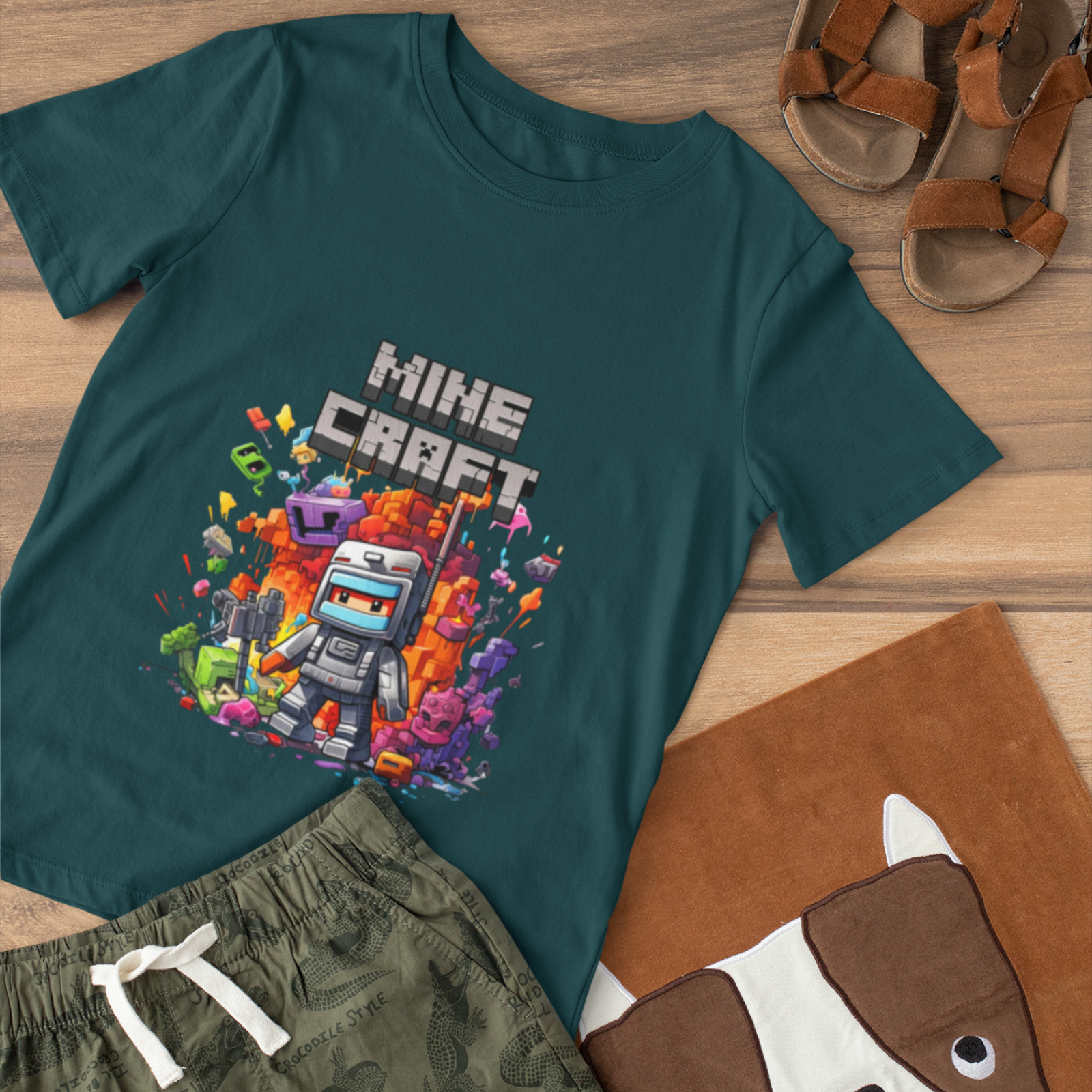 Pixel Miner Adventure T-Shirt – Gamer Kids Edition