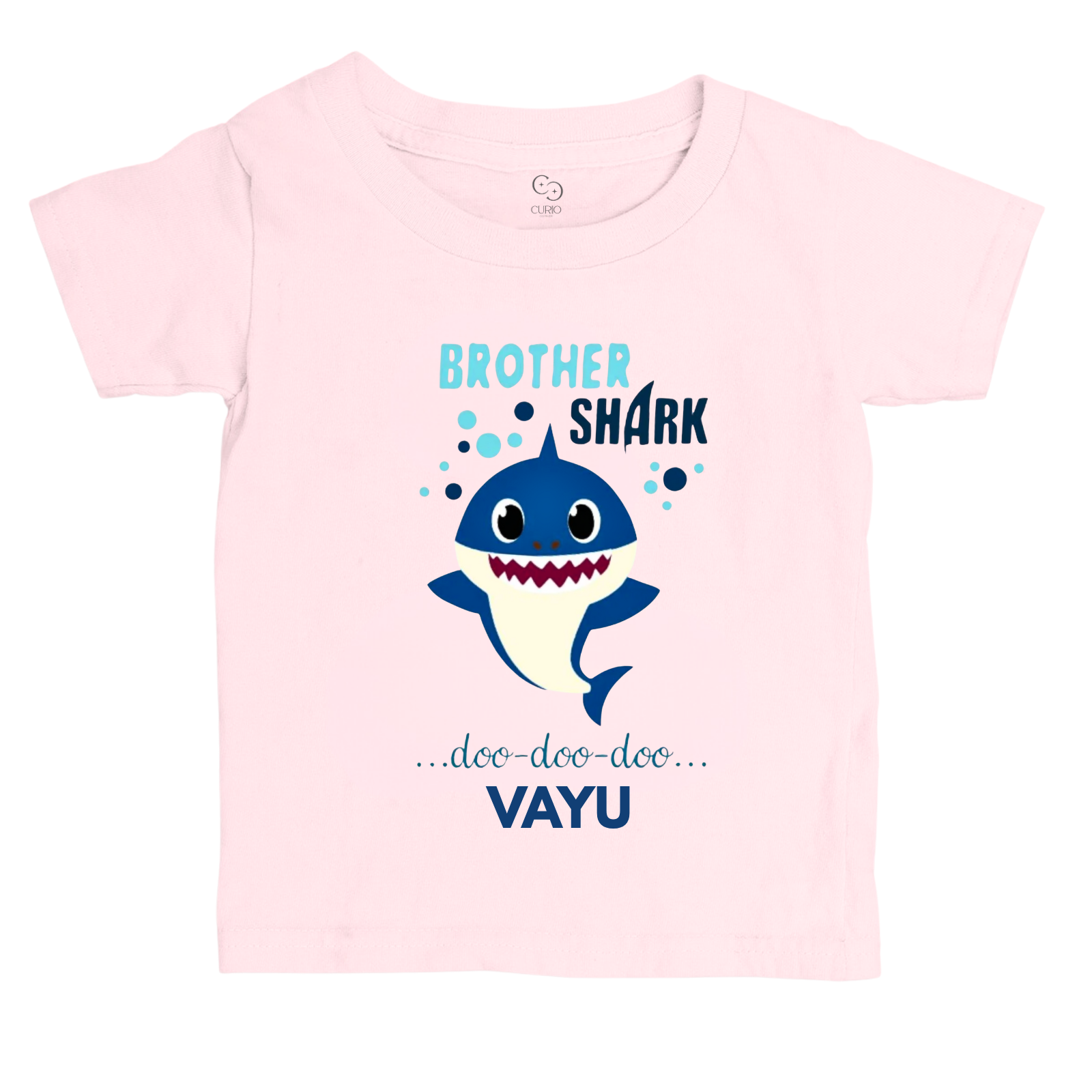 Personalized Brother Shark Doo-Doo T-Shirt – Custom Name Tee for Kids – Baby Shark Theme – Raksha Bandhan Special