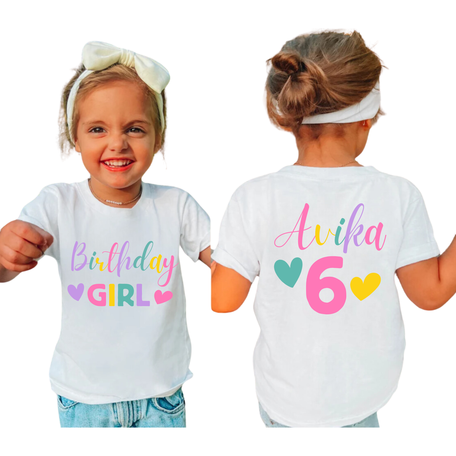 Personalized Birthday Girl T-Shirt – Cute & Colorful