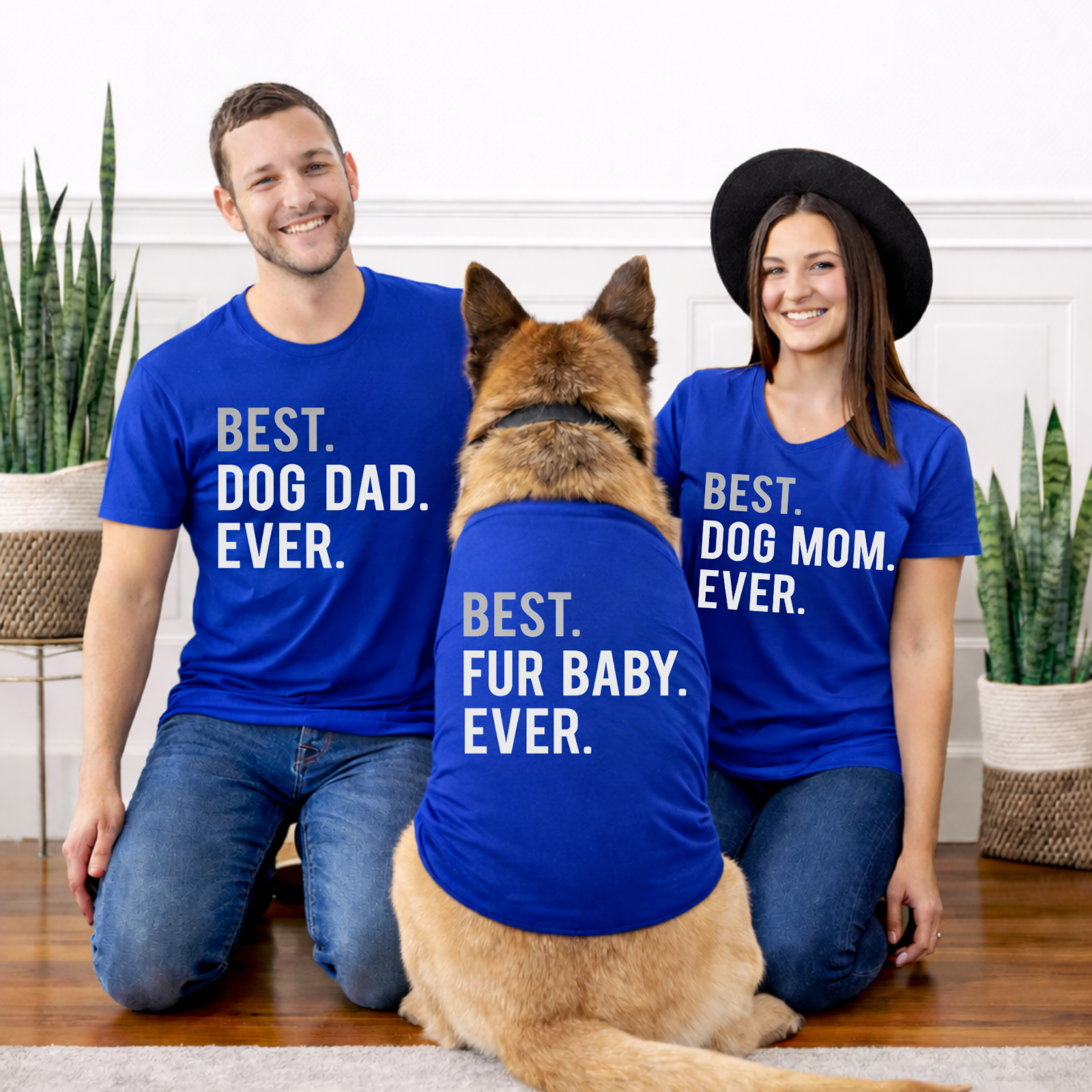 Best Dog Mom Dad Shirts Set | Matching Pet Family Shirts | Dog Dad Dog Mom Outfit | Fur Baby Shirt | Funny Pet Lover Gift