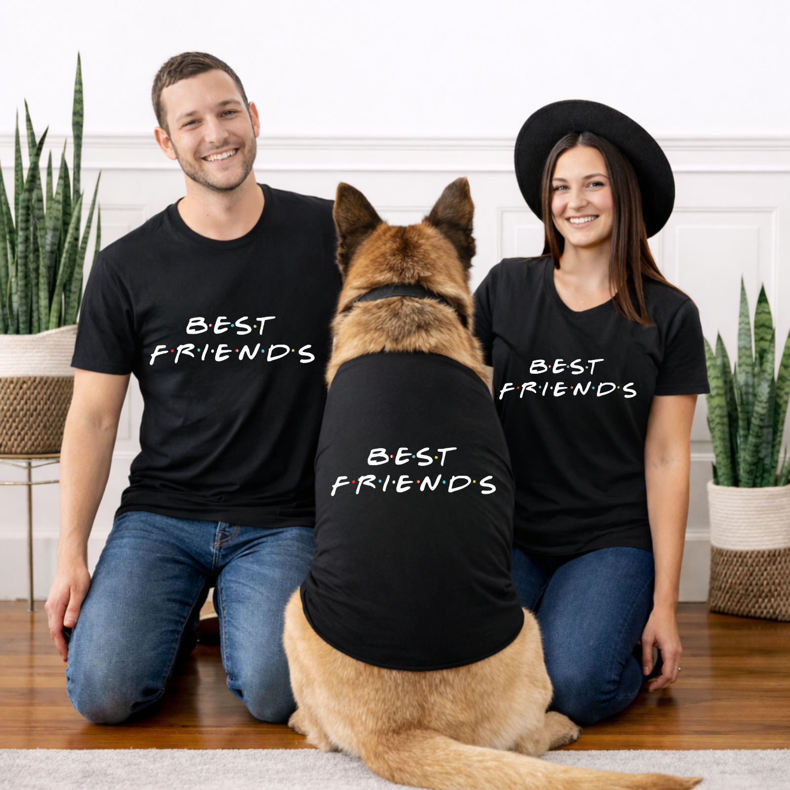 Best Friends Matching Dog Family Shirts | Pet Owner Matching Outfit | Dog & Owner Matching Shirts | Funny Dog Lover Gift Set