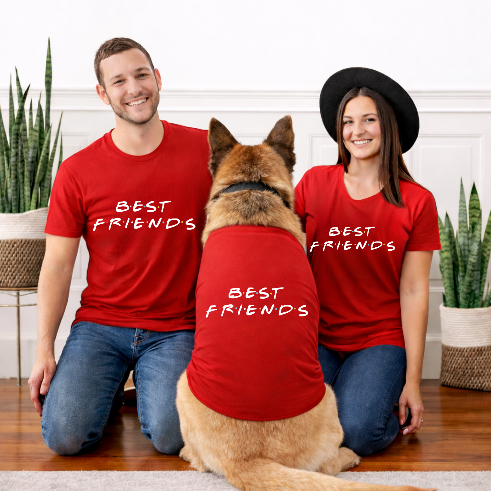 Best Friends Matching Dog Family Shirts | Pet Owner Matching Outfit | Dog & Owner Matching Shirts | Funny Dog Lover Gift Set
