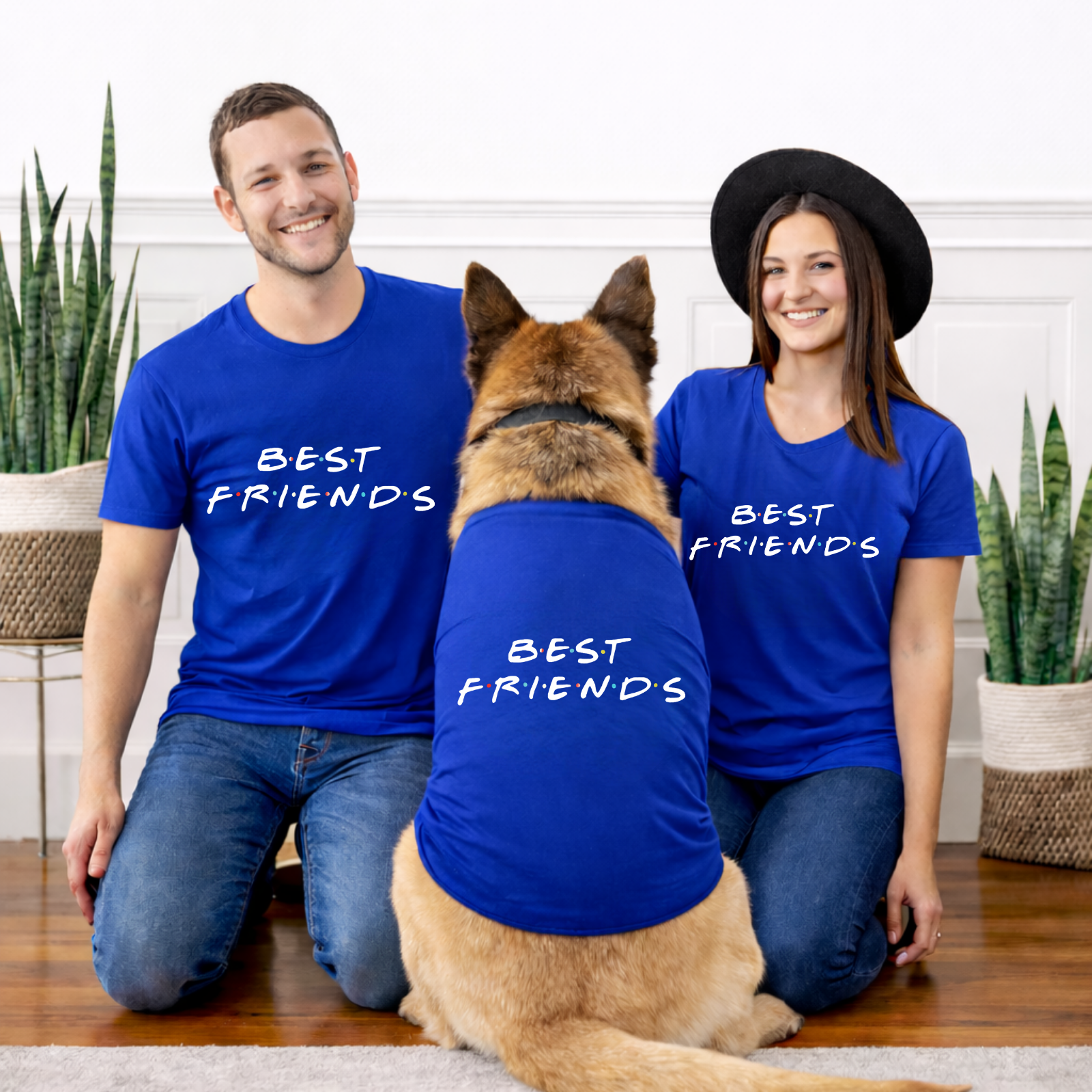 Best Friends Matching Dog Family Shirts | Pet Owner Matching Outfit | Dog & Owner Matching Shirts | Funny Dog Lover Gift Set