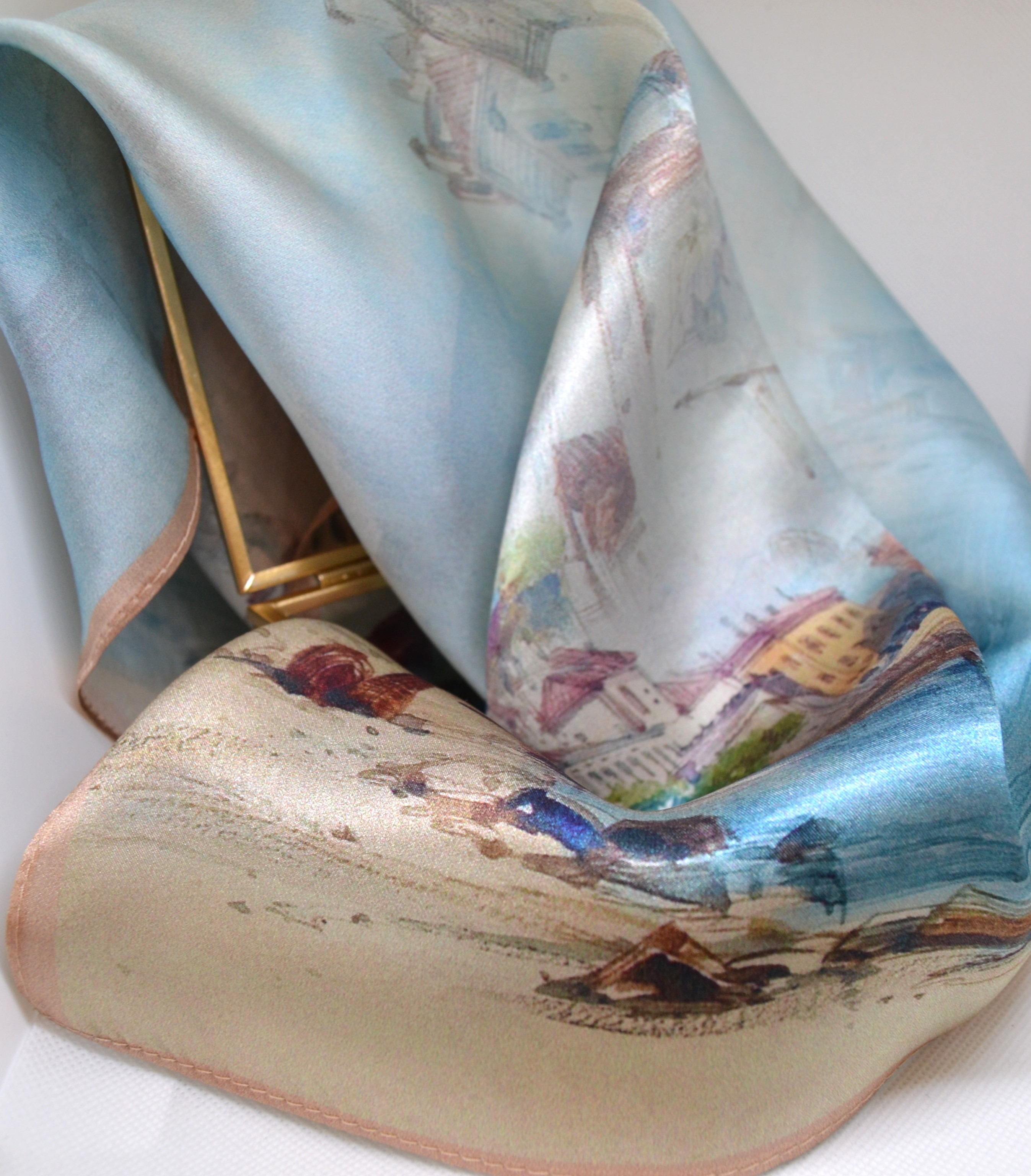 Šilko skarelė "Senasis miestas"