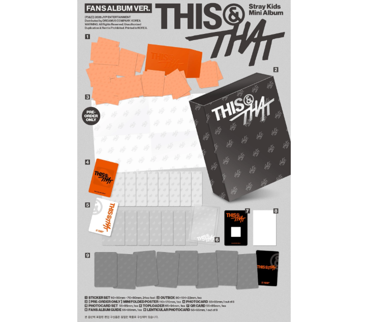 [PRE-ORDER] Stray Kids - 10th Mini Album [THIS & THAT] (FANS ALBUM Ver.) + Pre-order benefit