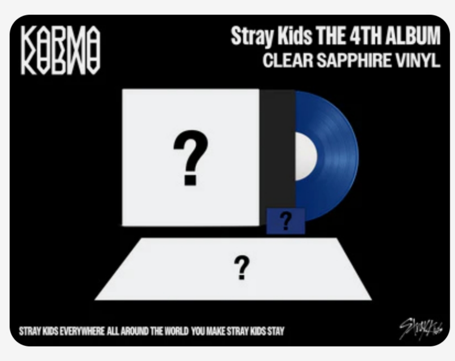 Stray Kids Karma Vinyl Clear Sapphire ver.