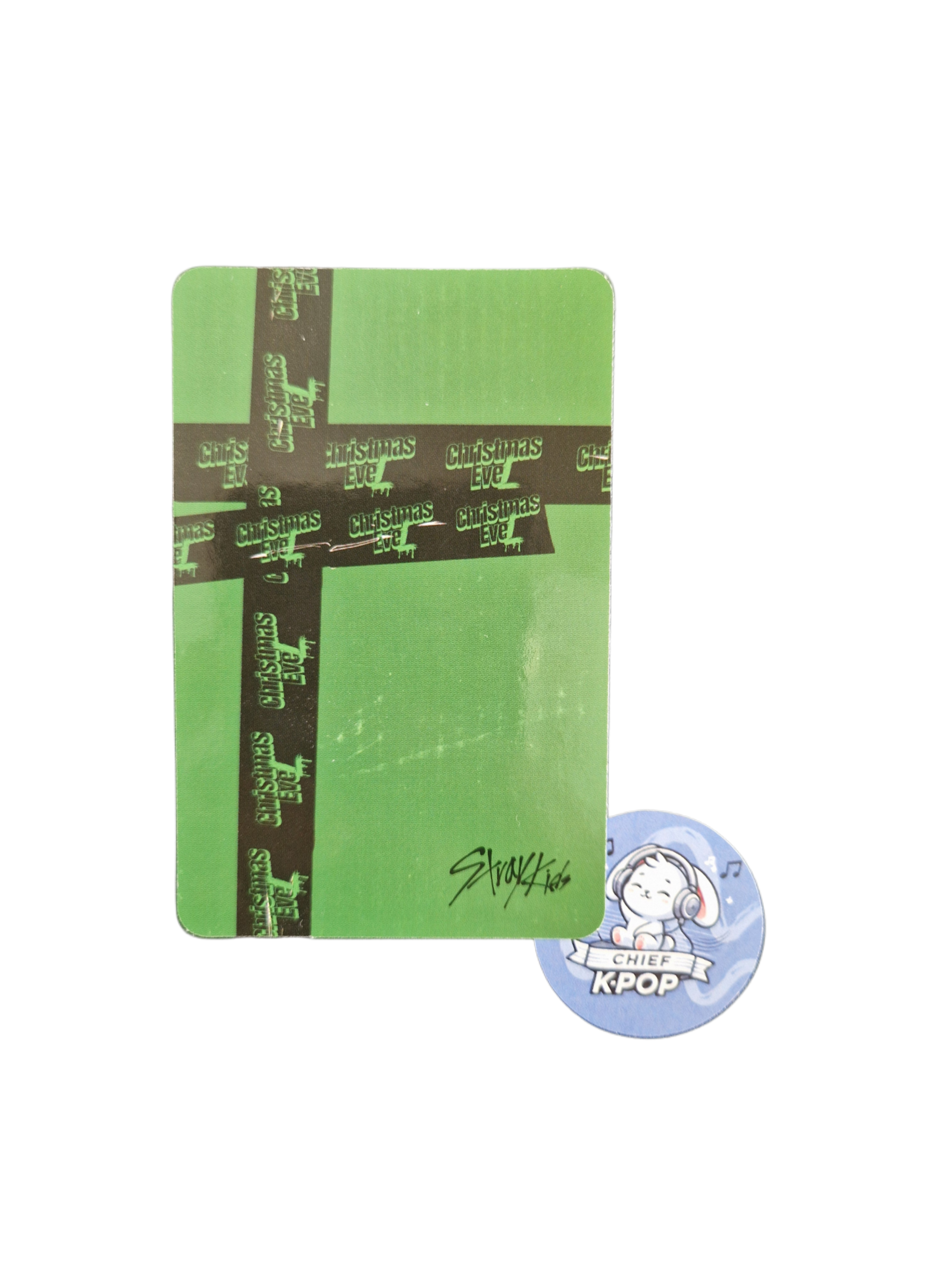 Stray Kids Bang Chan Christmas EveL photocard Green