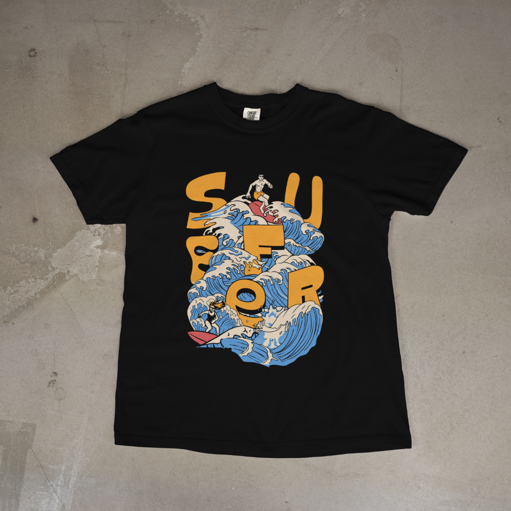 "SUFFER" Black Graphic T-Shirt