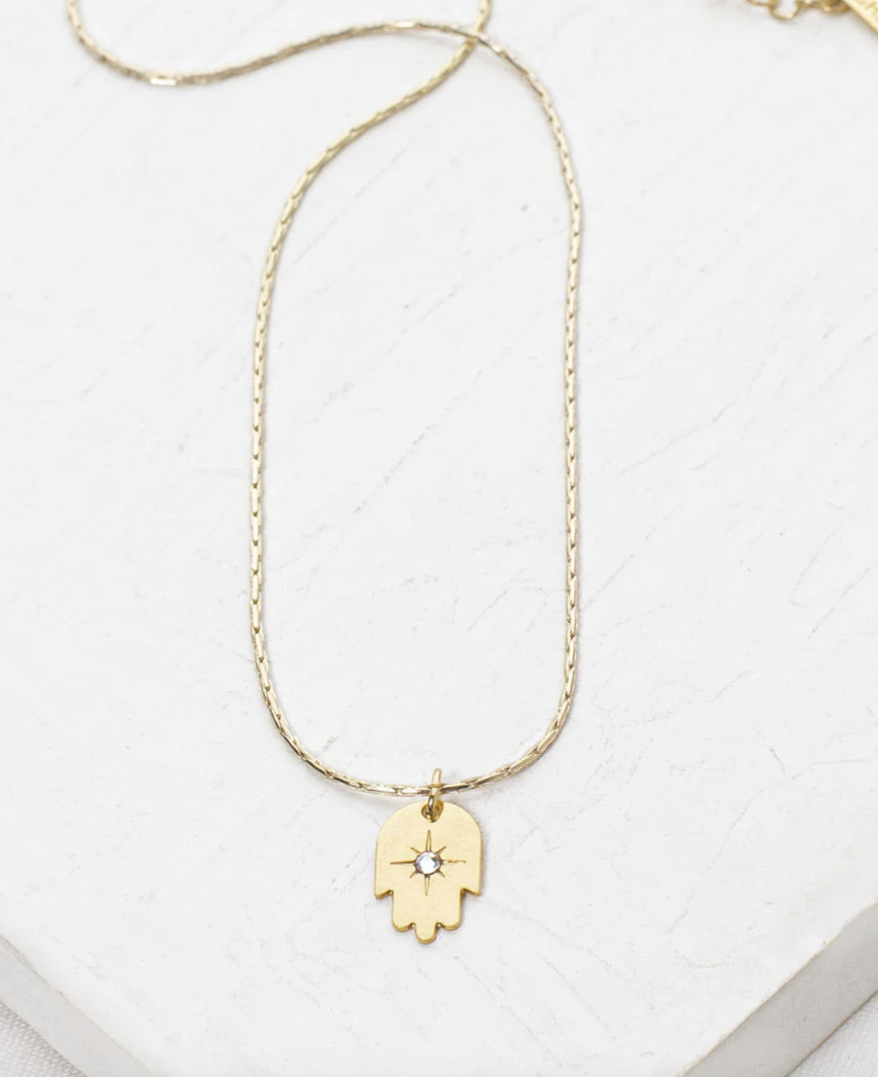 Embellished Hamsa Neckless
