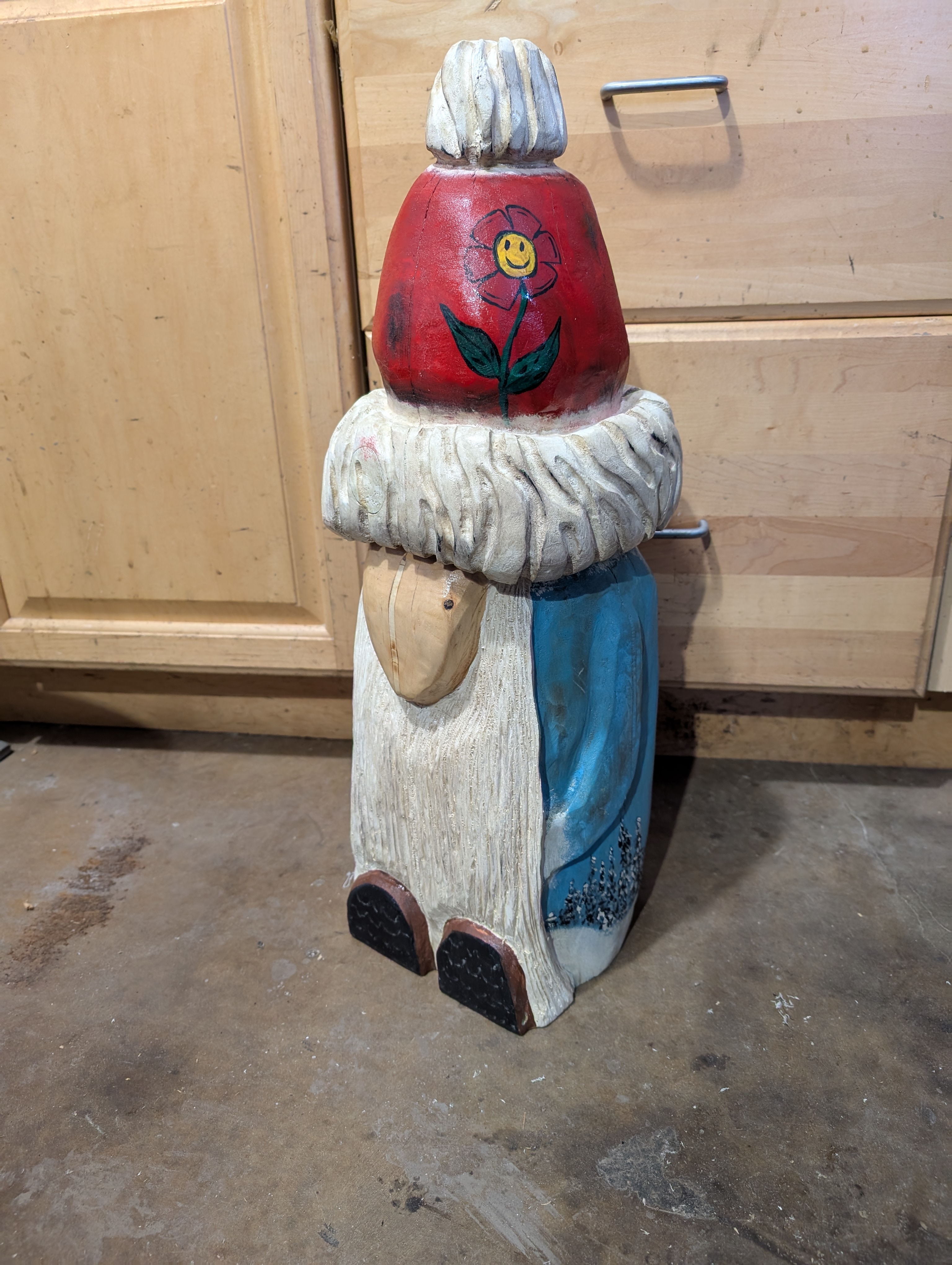 Northern Lights Handcrafted Wooden Gnome