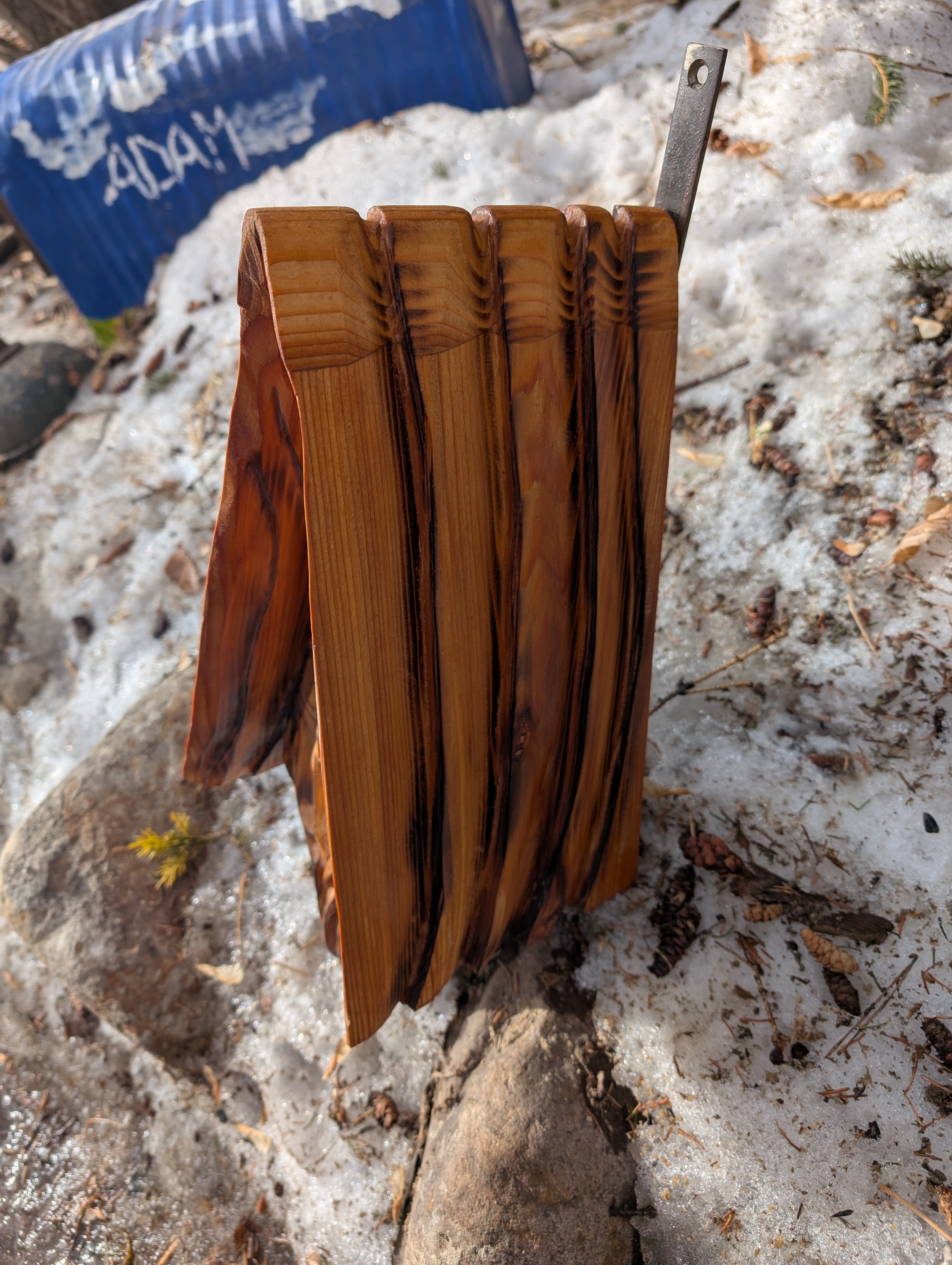 Smooth Operator Hand-carved A-frame Wooden Birdhouse