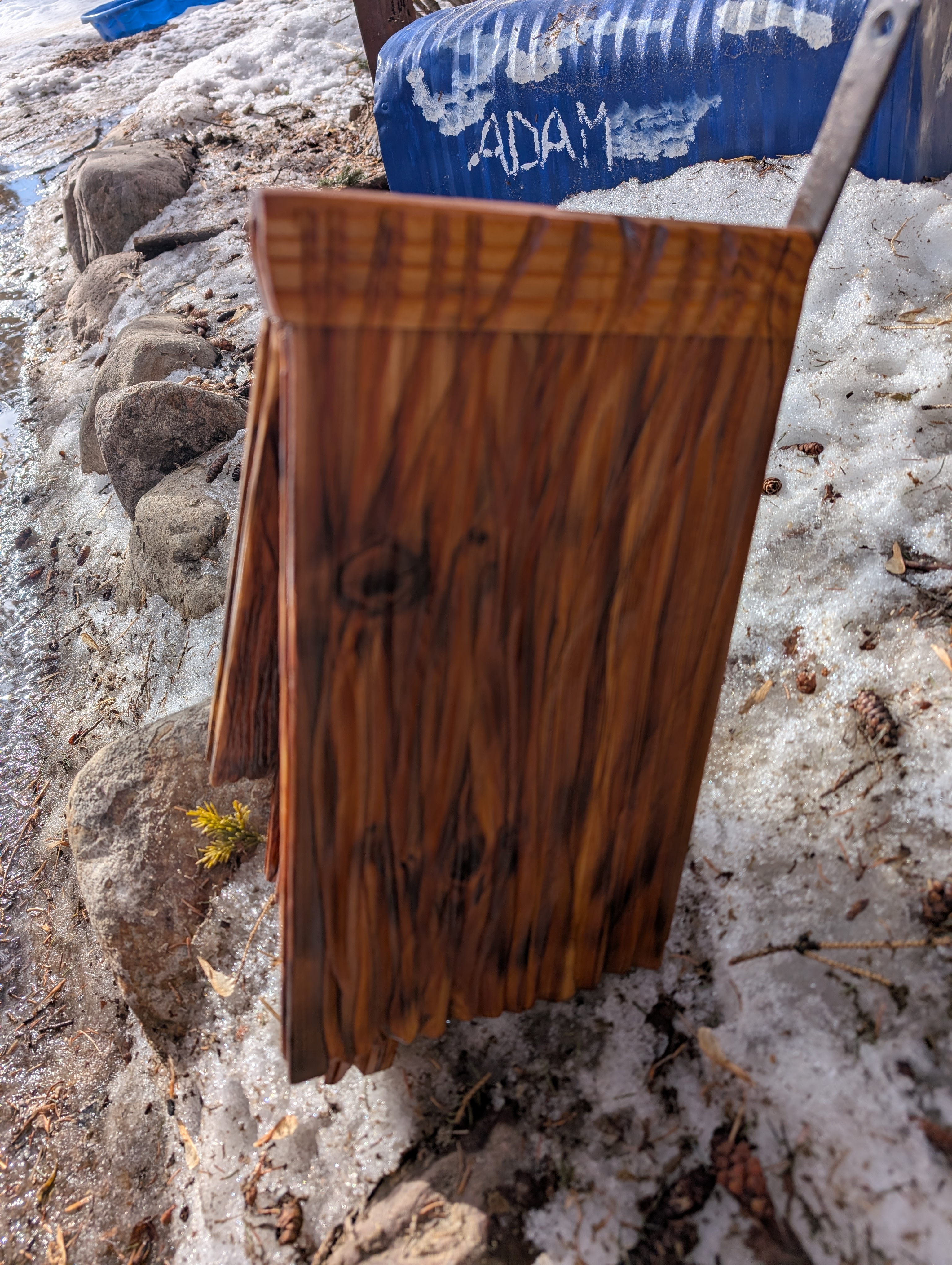 Strawman Hand-Carved A-Frame Wooden Face