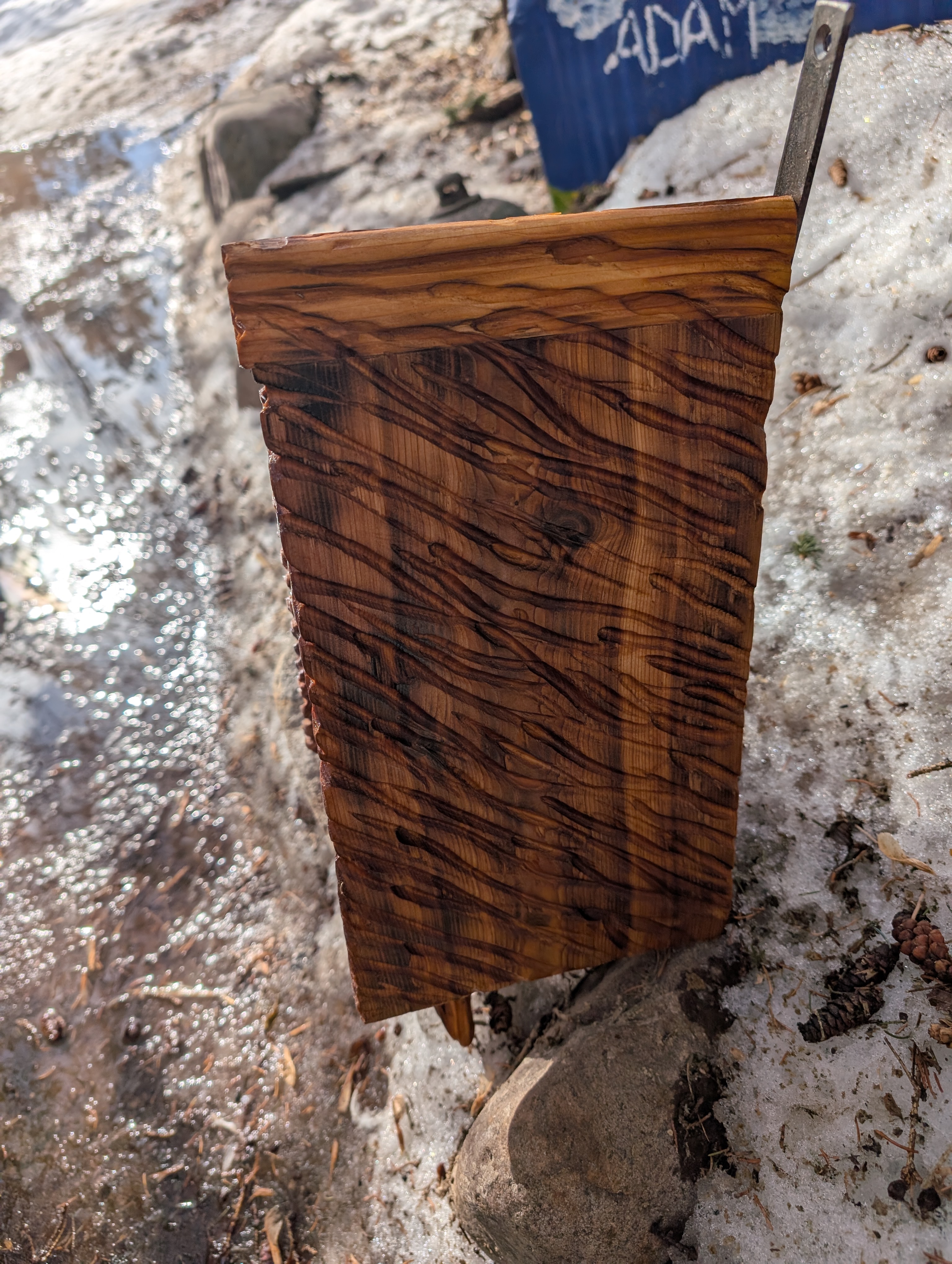  Fish Beard Carved Cedar Birdhouse