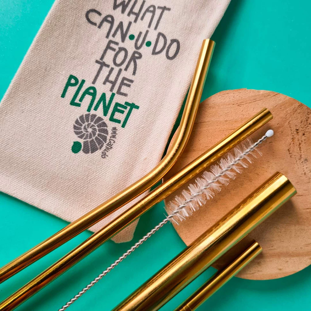 Canudos reutilizáveis de metal