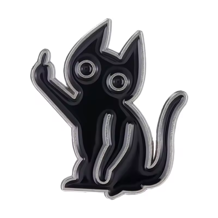 Pin de gato negro