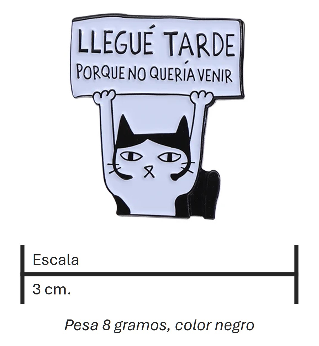 Pin Llegué tarde