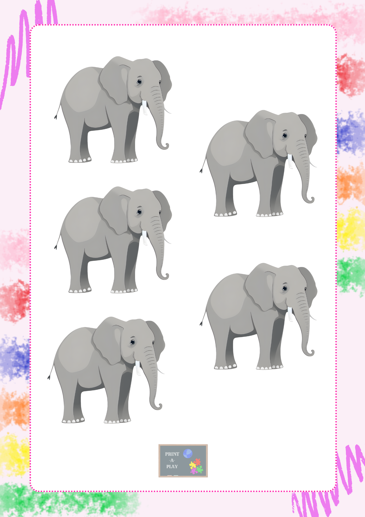 5 Elephants Circle Time Song